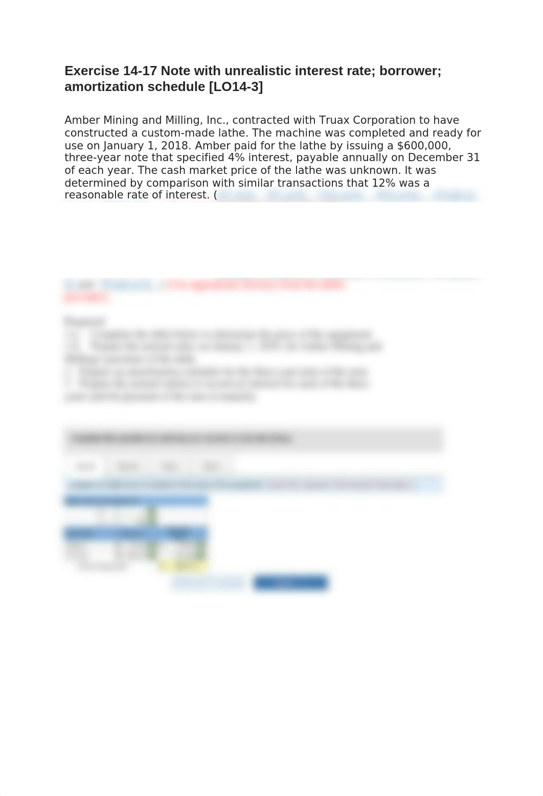 Exercise 14-17 Note with unrealistic interest rate; borrower; amortization schedule .docx_dajk82j43fl_page1