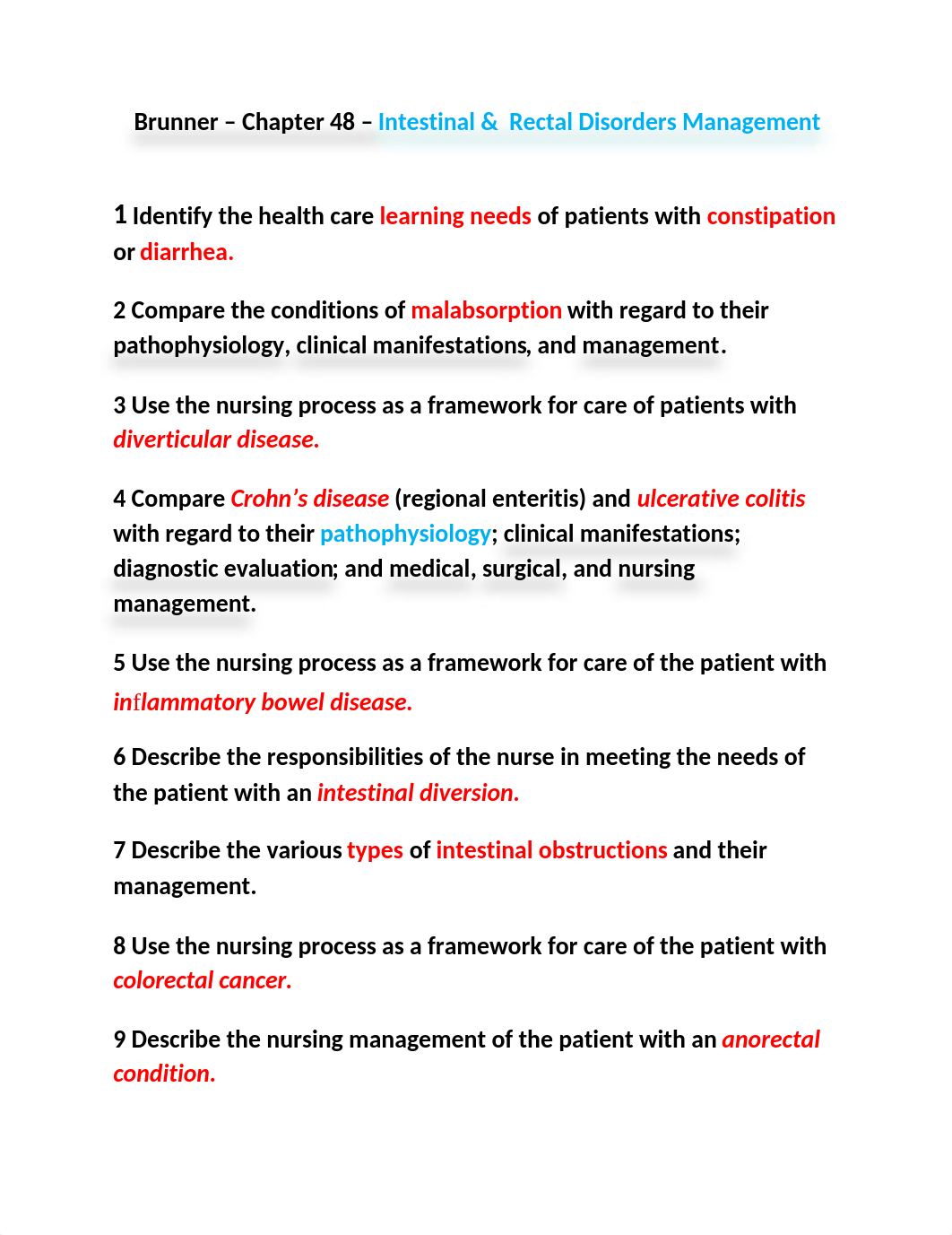 Brunner - Chapter 48 - Intestinal & Rectal Disorder Management-1.docx_dajsd575o8d_page1