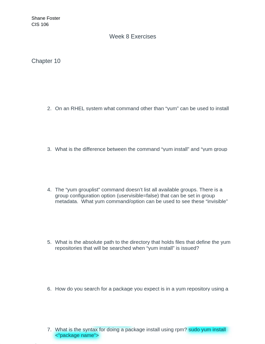 Week 8 Exercises Shane Foster CIS 106.docx_dajskgrfpsc_page1