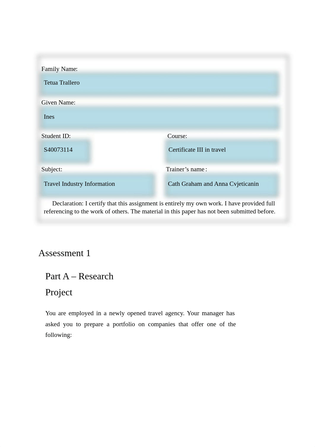 Ines S40073114 Travel Industry Information Assessment 1.pdf_dakp4au0qo4_page1