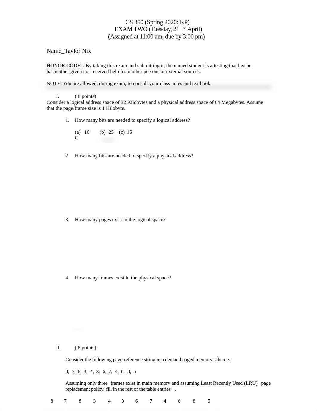 CS 350 Exam 2 TAN.doc_daku34m01sm_page1