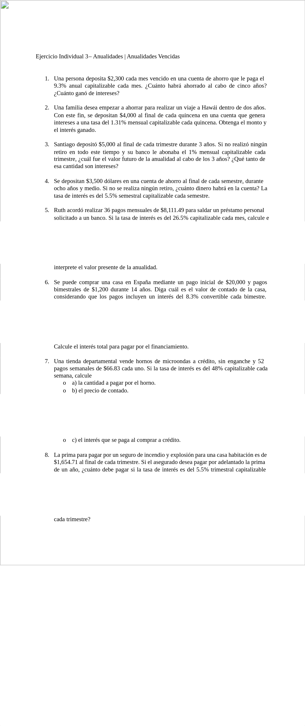 Excercise 3 - Anualidades Vencidas.pdf_dakw8s9akt0_page1