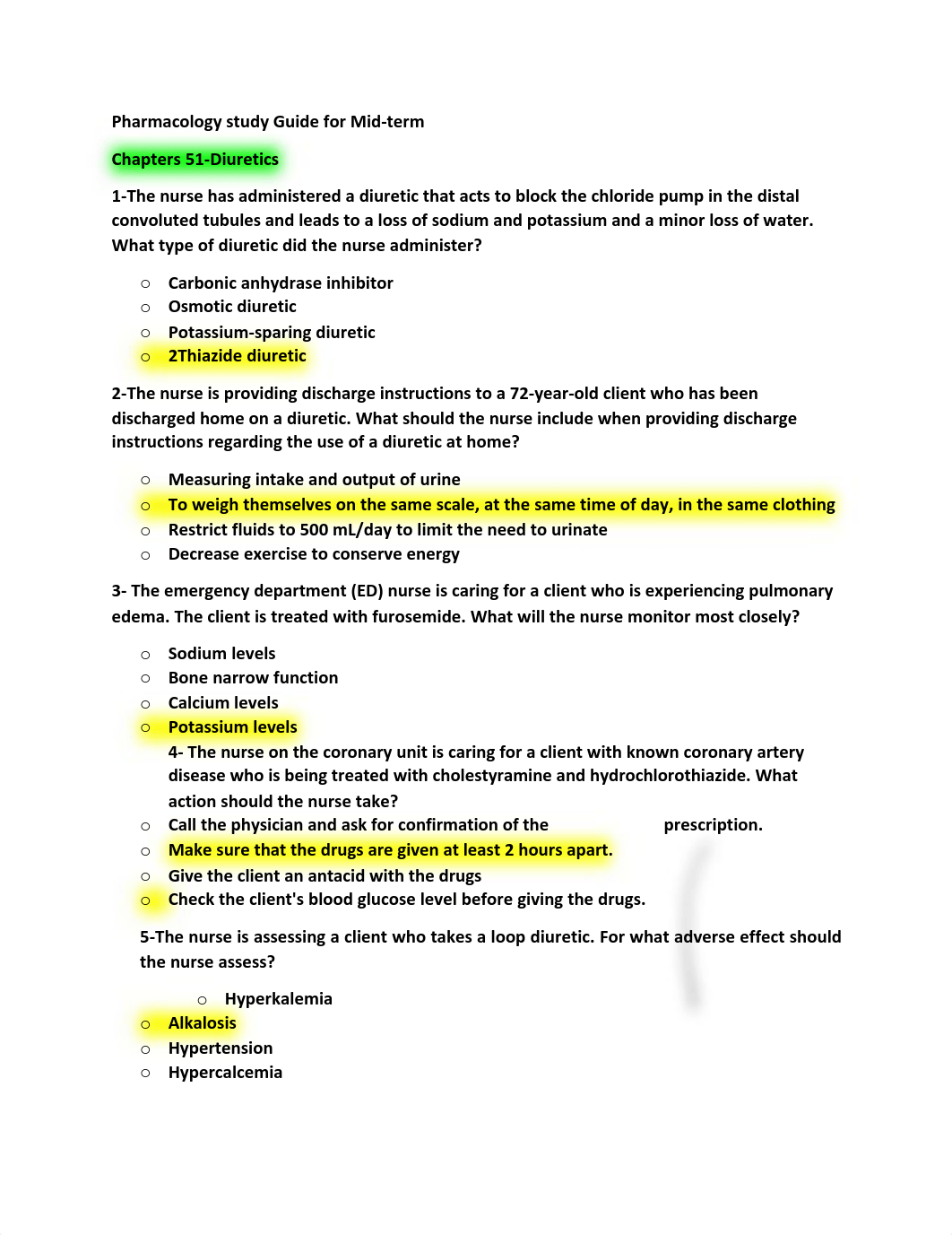 Pharmacology study Guide #1 for Midterm Prepu.pdf_dakym9ylhcj_page1