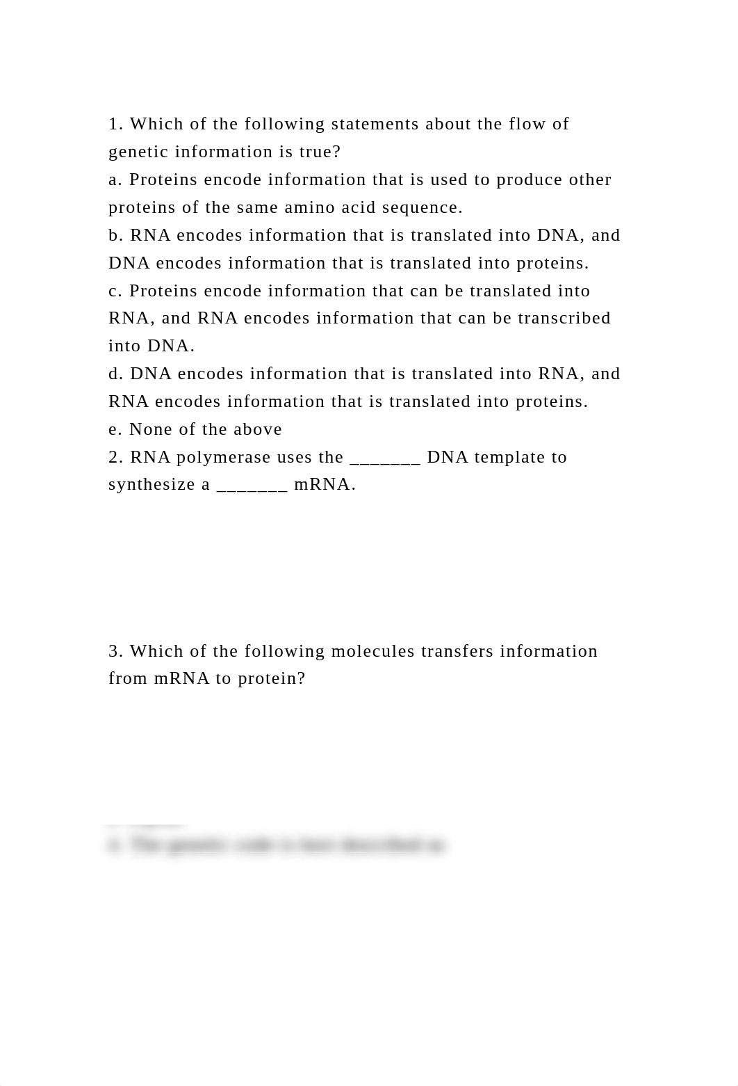 1. Which of the following statements about the flow of genetic infor.docx_dalhl4q26el_page2