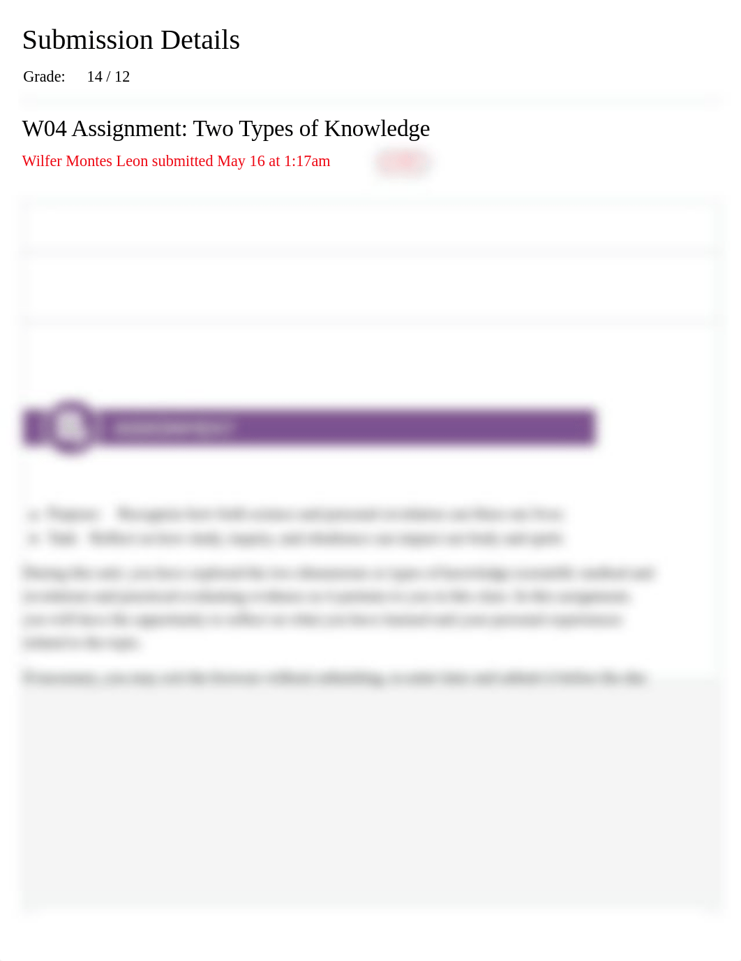 W04 Assignment: Two Types of Knowledge : Wilfer Montes Leon.pdf_dalkdfi7rvs_page1