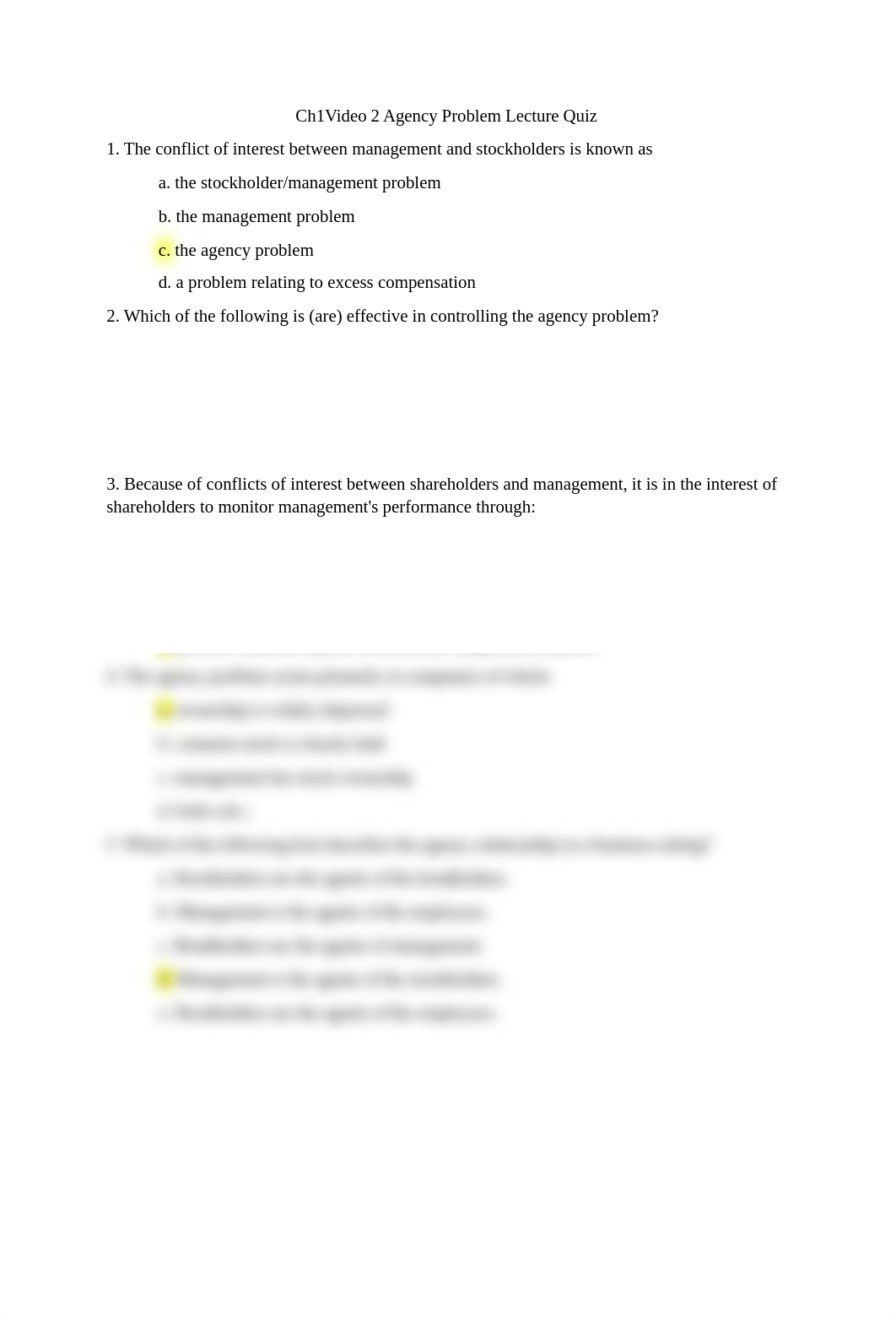 Ch1Video 2 Agency Problem Lecture Quiz.docx_dam2olig24t_page1