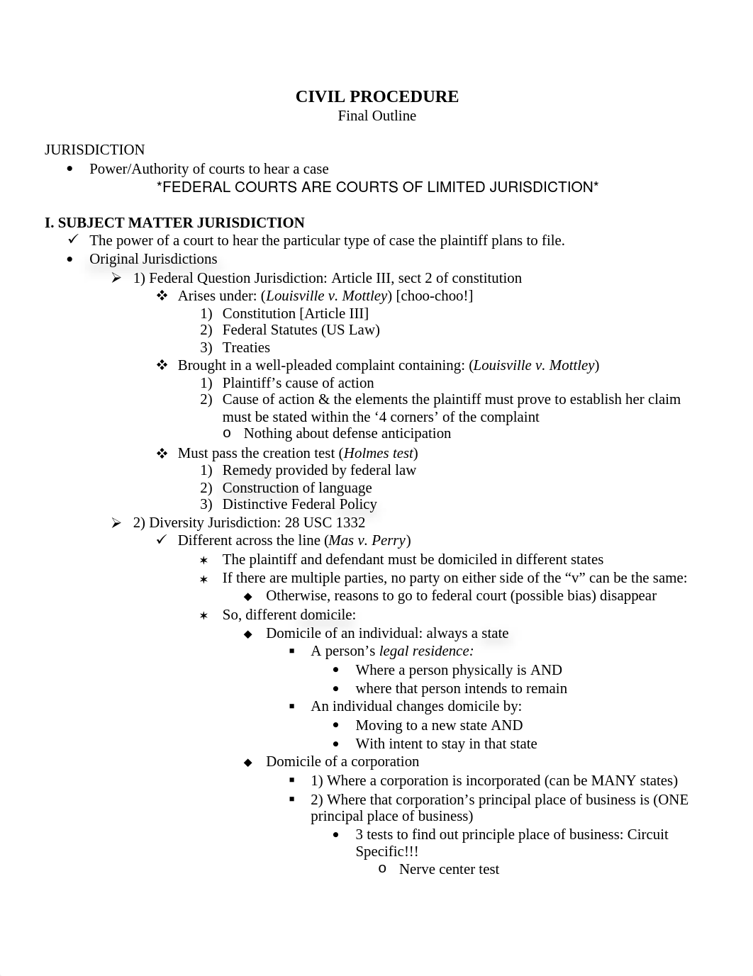 Civil Procedure 1 Cromer(Young) Fall 2006_damfqqxm03v_page1