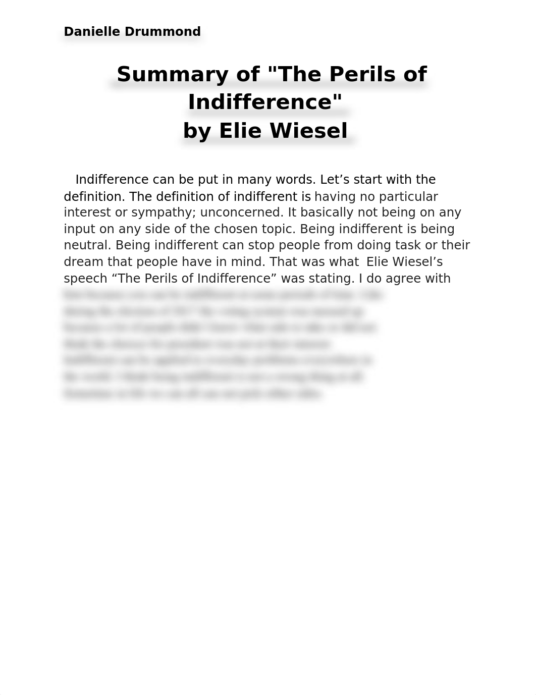 Danielle Drummond - "The Perils of Indifference" by Elie Wiesel response_damgdgrf2za_page1