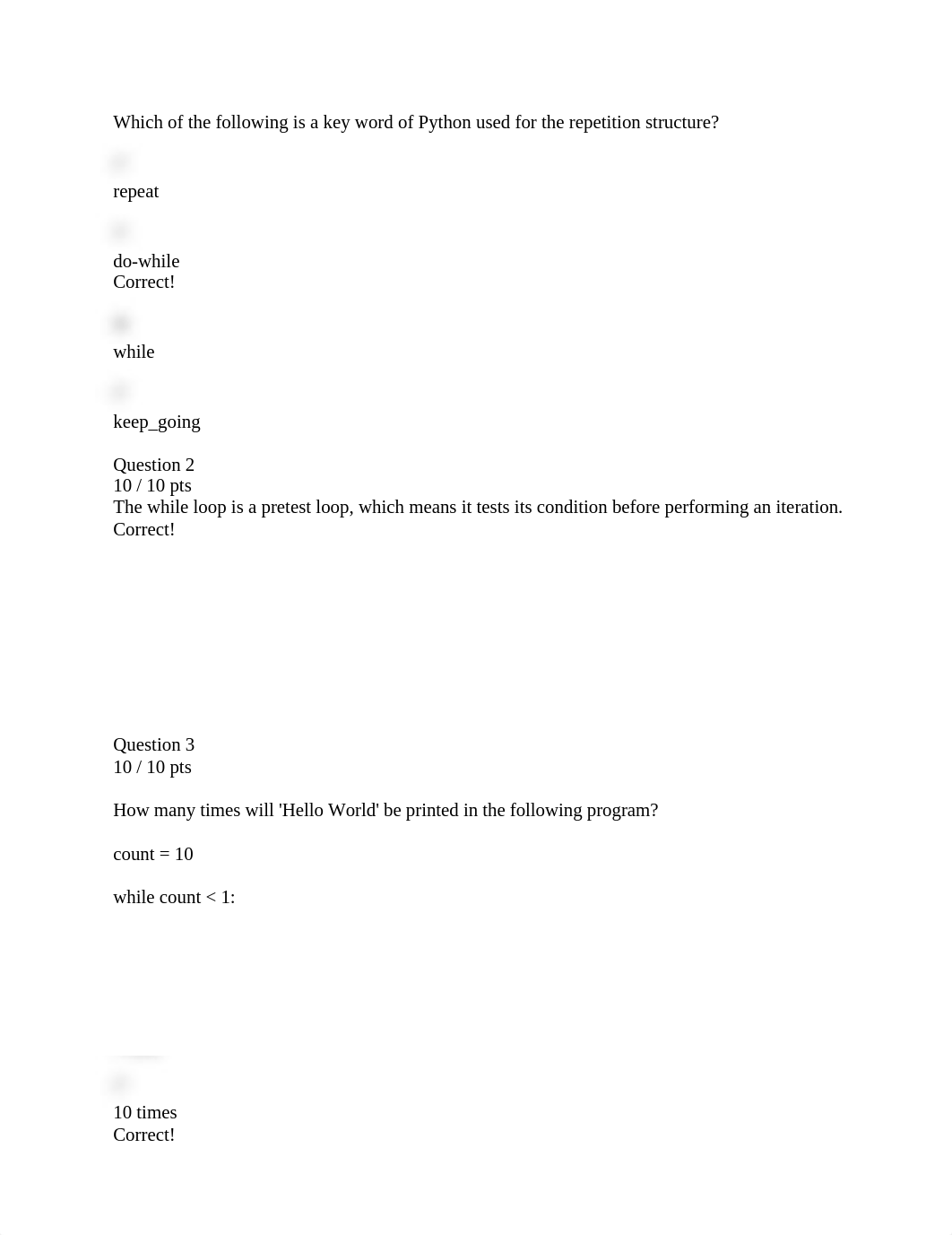 Which of the following is a key word of Python used for the repetition structure_damouqb02p0_page1