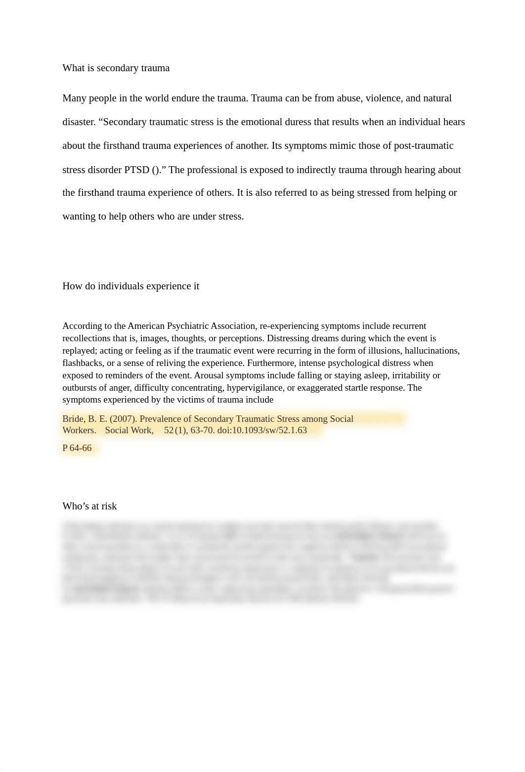 Those in close contact with trauma survivors are themselves at risk for trauma.docx_damp3spwqh1_page2