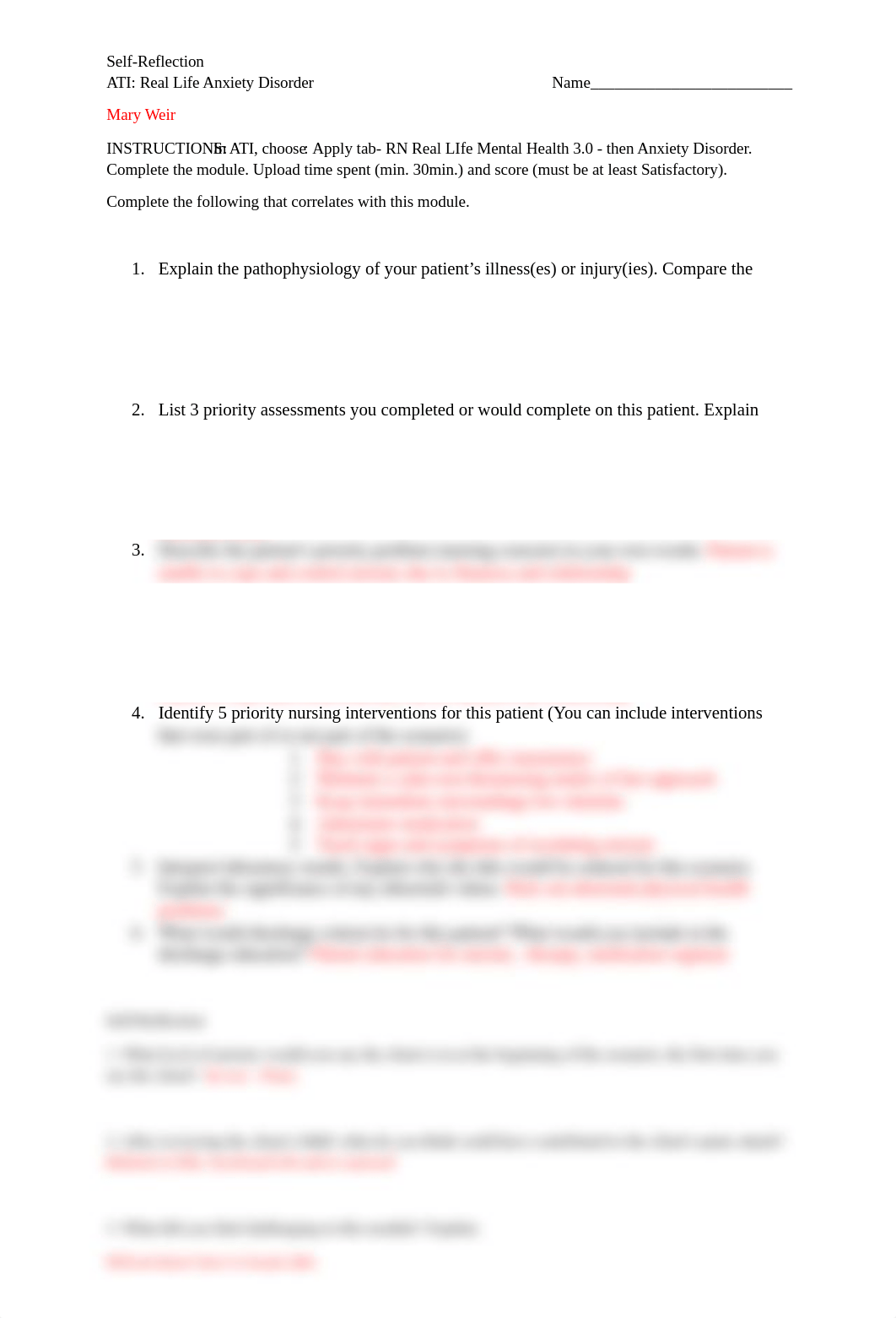 ADN 465 ATI ANXIETY REAL LIFE VIRTUAL CLINICAL_Mary_Weir.docx_dan065arcex_page1