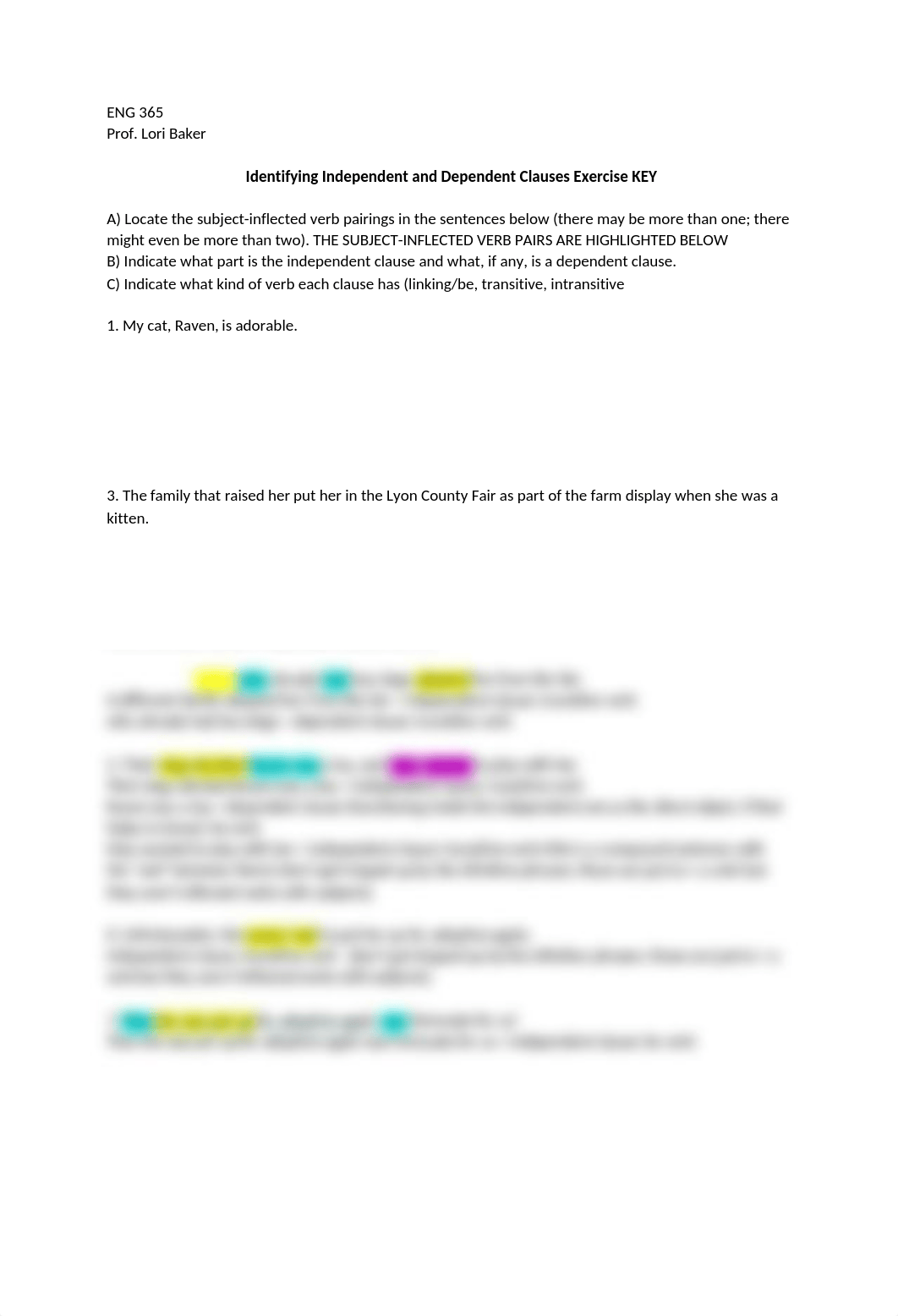 365 Exercise Identifying Dependent and Independent Clauses KEY.docx_dan8xvzr767_page1