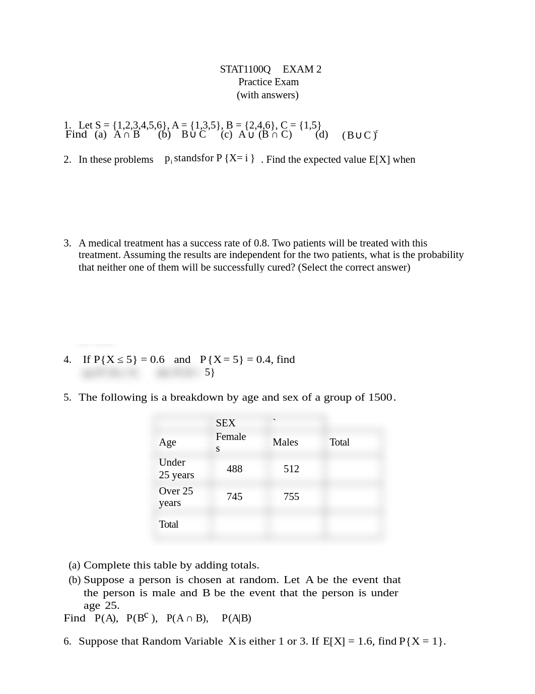 STAT1100Q Practice EXAM 2 w solutions.docx_danacdvip02_page1