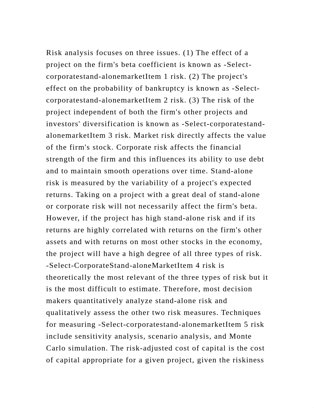 Risk analysis focuses on three issues. (1) The effect of a project o.docx_dand8ovygwg_page2