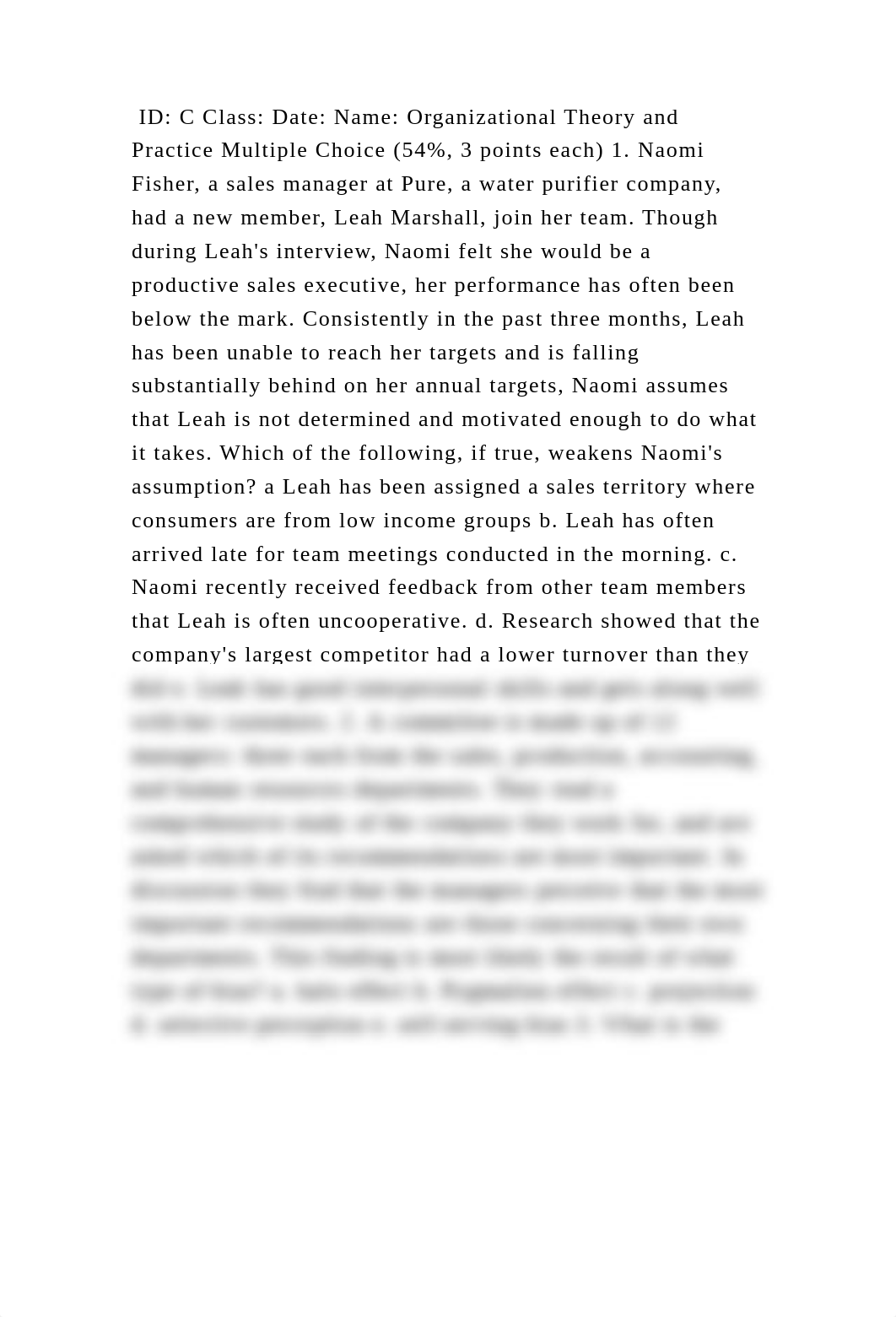 ID C Class Date Name Organizational Theory and Practice Multiple .docx_danepe2xtmo_page2
