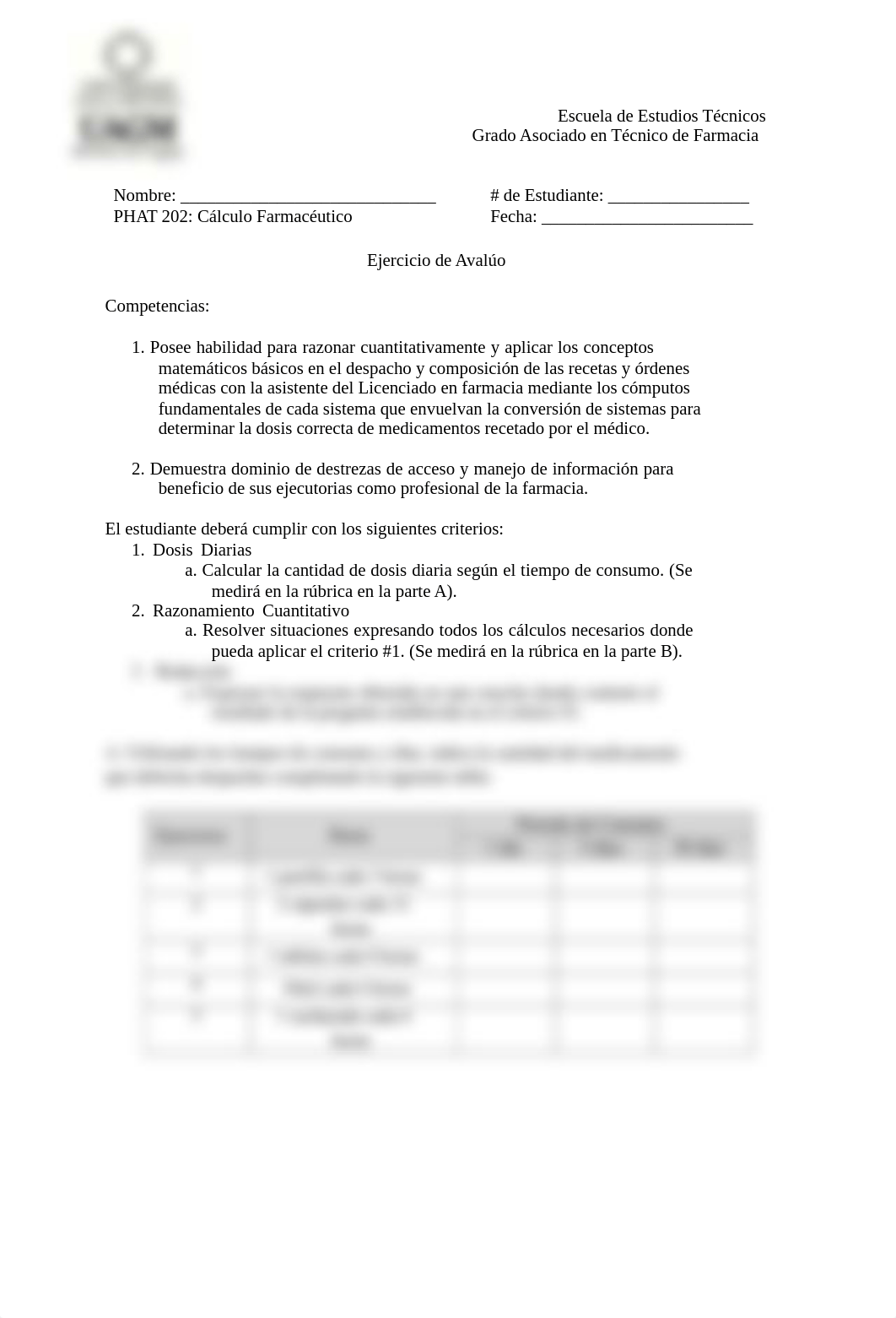 TÉCNICO DE FARMACIA_PHAT 202 CALCULO FARMACEUTICO_PHAT 202 EJERCICIO DE AVALUO.pdf_danoxg93gto_page1