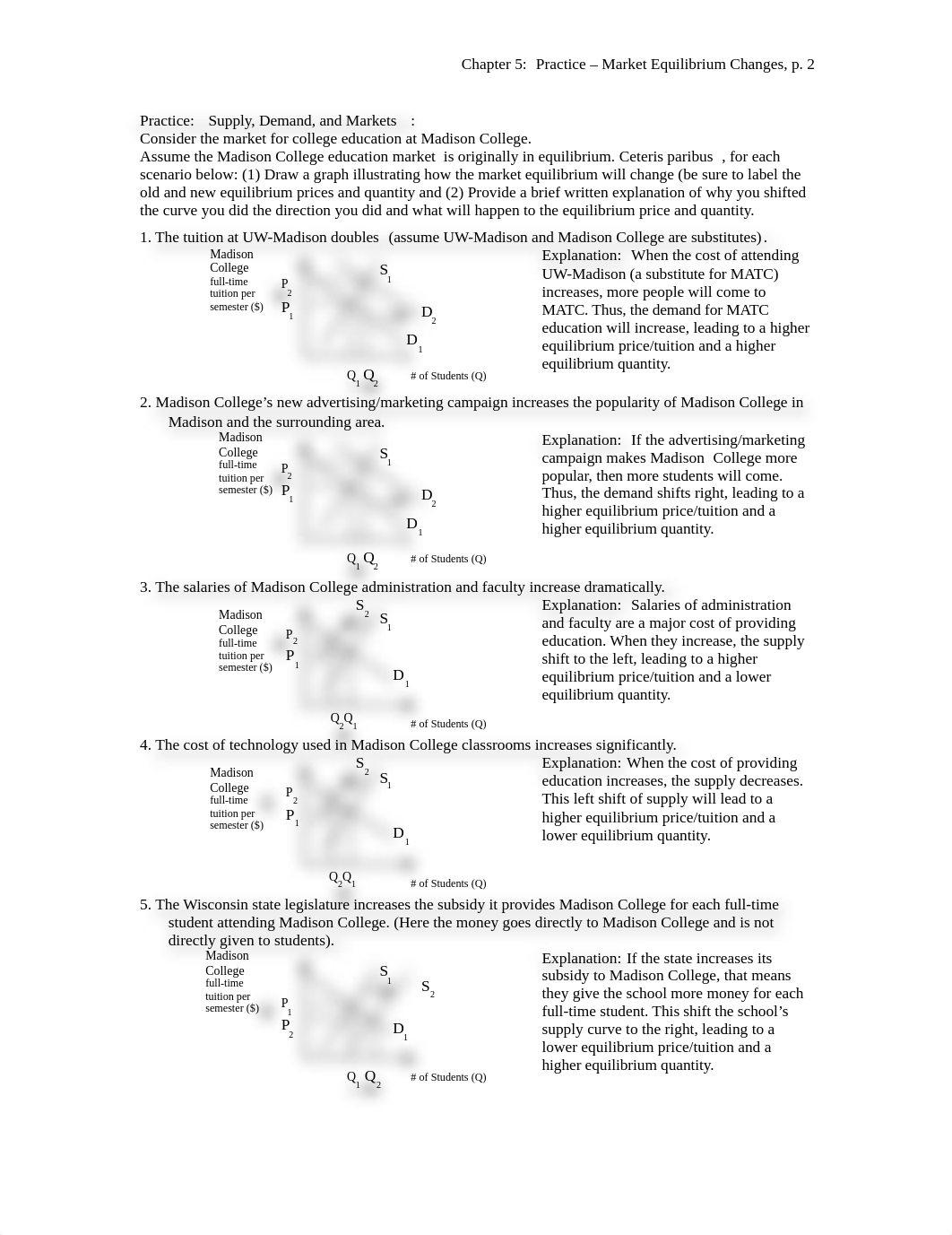 Chapter 5 --  Practice Questions -- Marke Equilibrium Changes -- SHIFTING Demand & Supply _hamburger_danuo3plwpp_page2