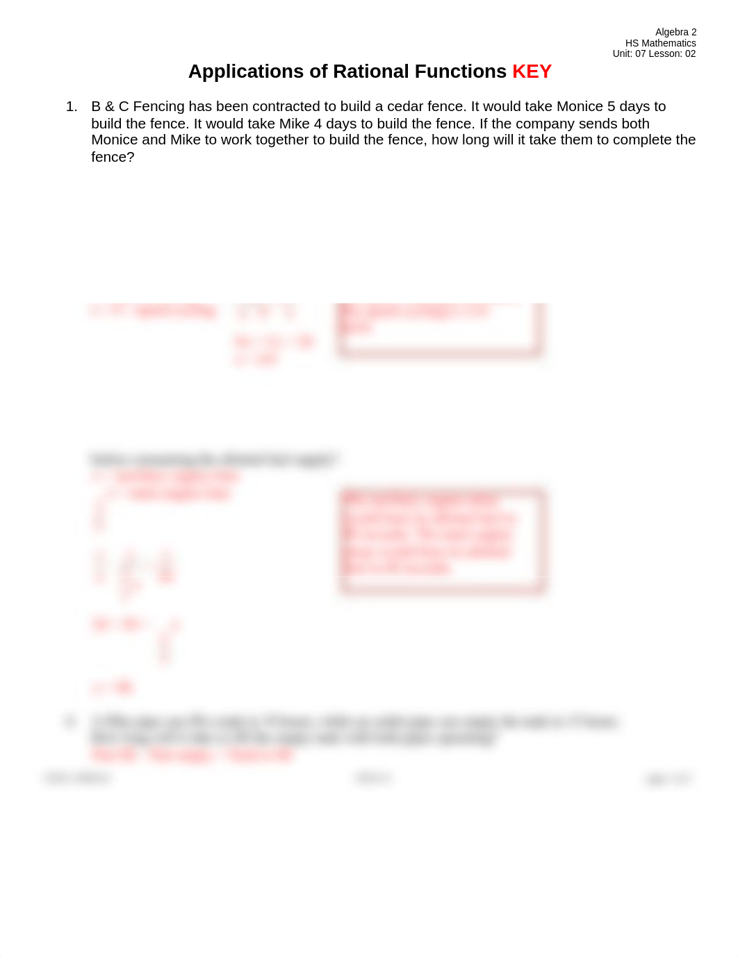 Applications of Rational Functions KEY_danw4oois02_page1