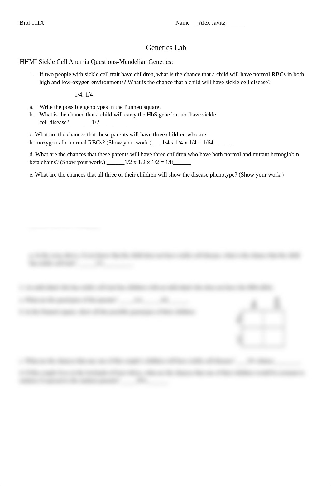 biol 111x Genetics Questions HHMI and Lab Manual.docx_danydwaiwe8_page1