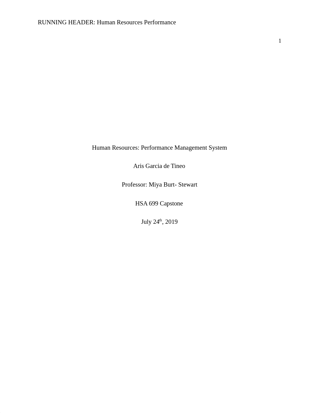 HSA 699 CAPSTONE ARIS GARCIA Human Resources Performance.docx_dao3yhxnkzu_page1