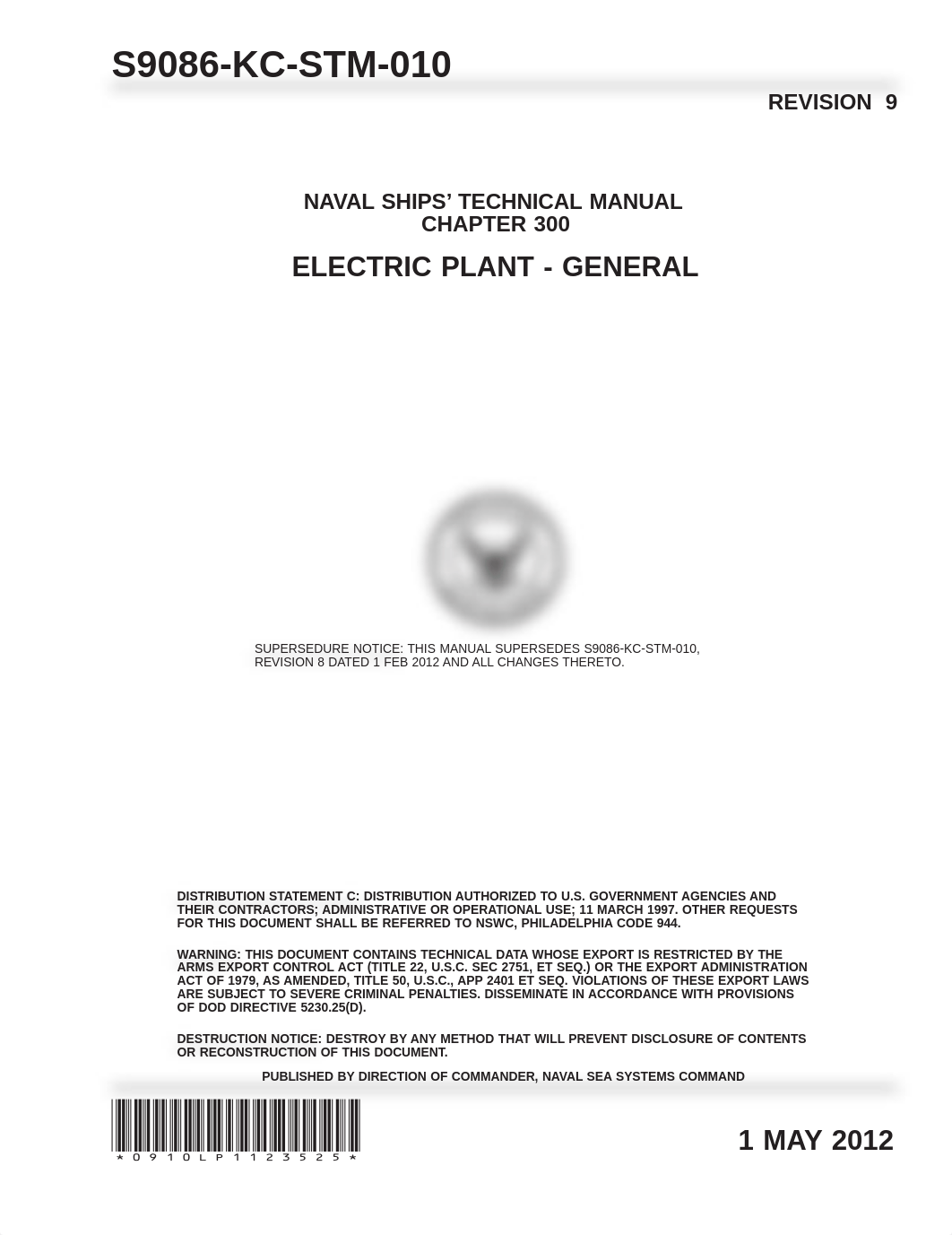 Electric Plant - General (May 2012) S9086-KC-STM-010 NSTM Ch 300 (Rev 9).pdf_dao6edui2i5_page1