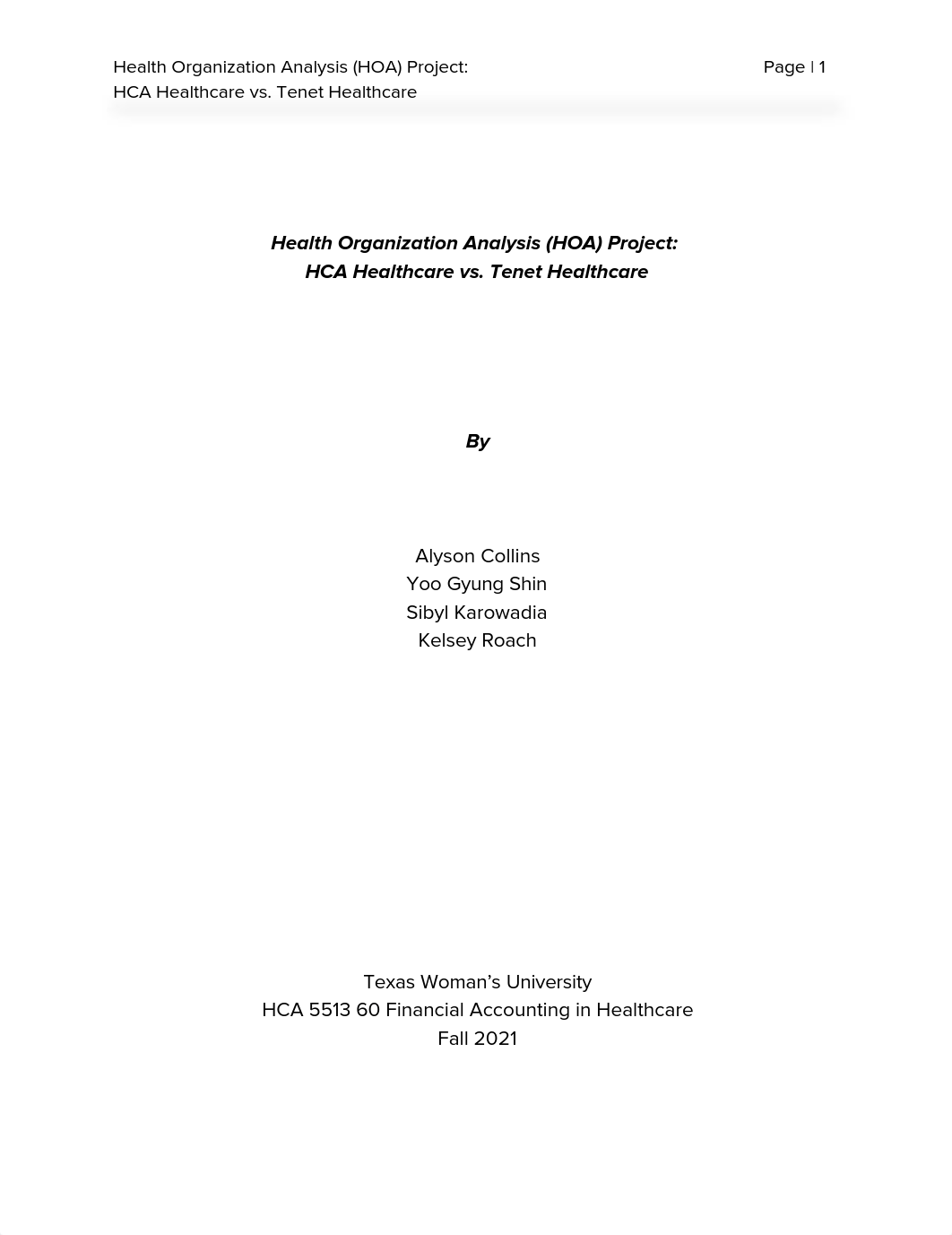 HCA Healthcare vs. Tenet Healthcare.docx_dao7iz0ty3k_page1