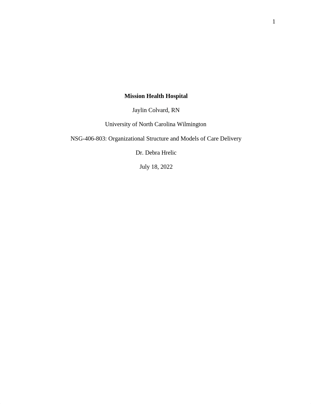 MOD3 Organizational Structure and Models of Care Delivery.docx_dao7uvctb24_page1