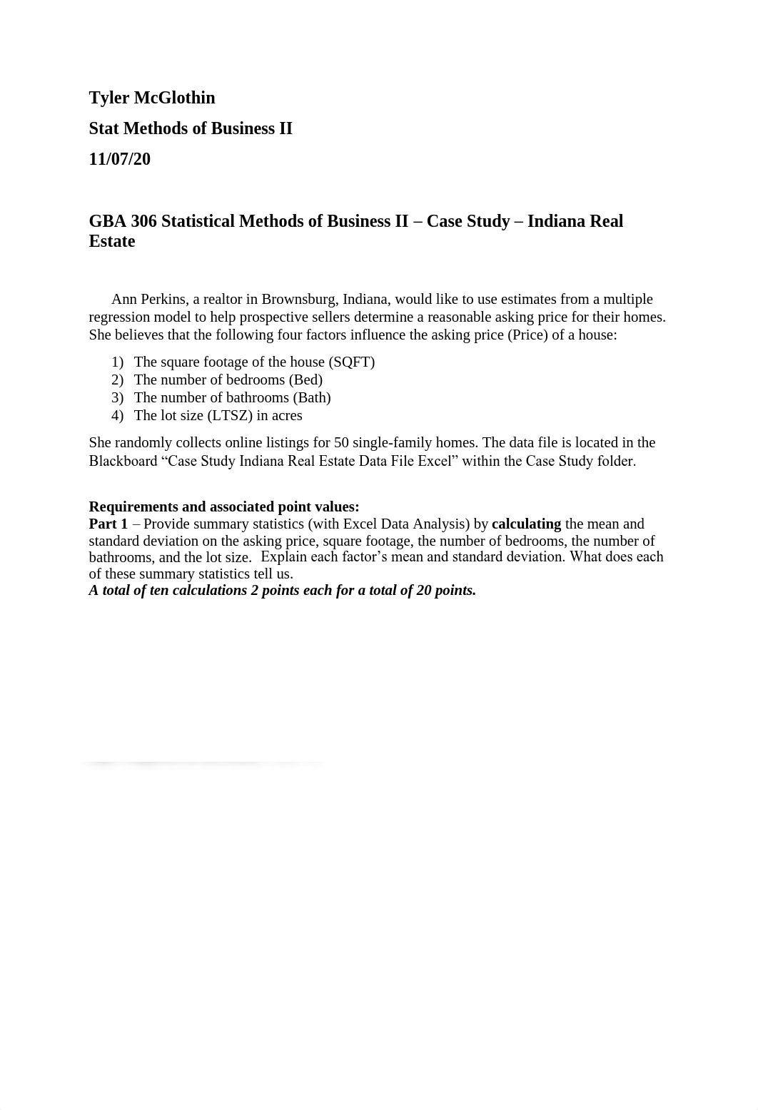 GBA_306_Statistical_Methods_of_Business_II_____Case_Study_____Indiana_Real_Estate.docx1.pdf_daoi5em7vko_page1