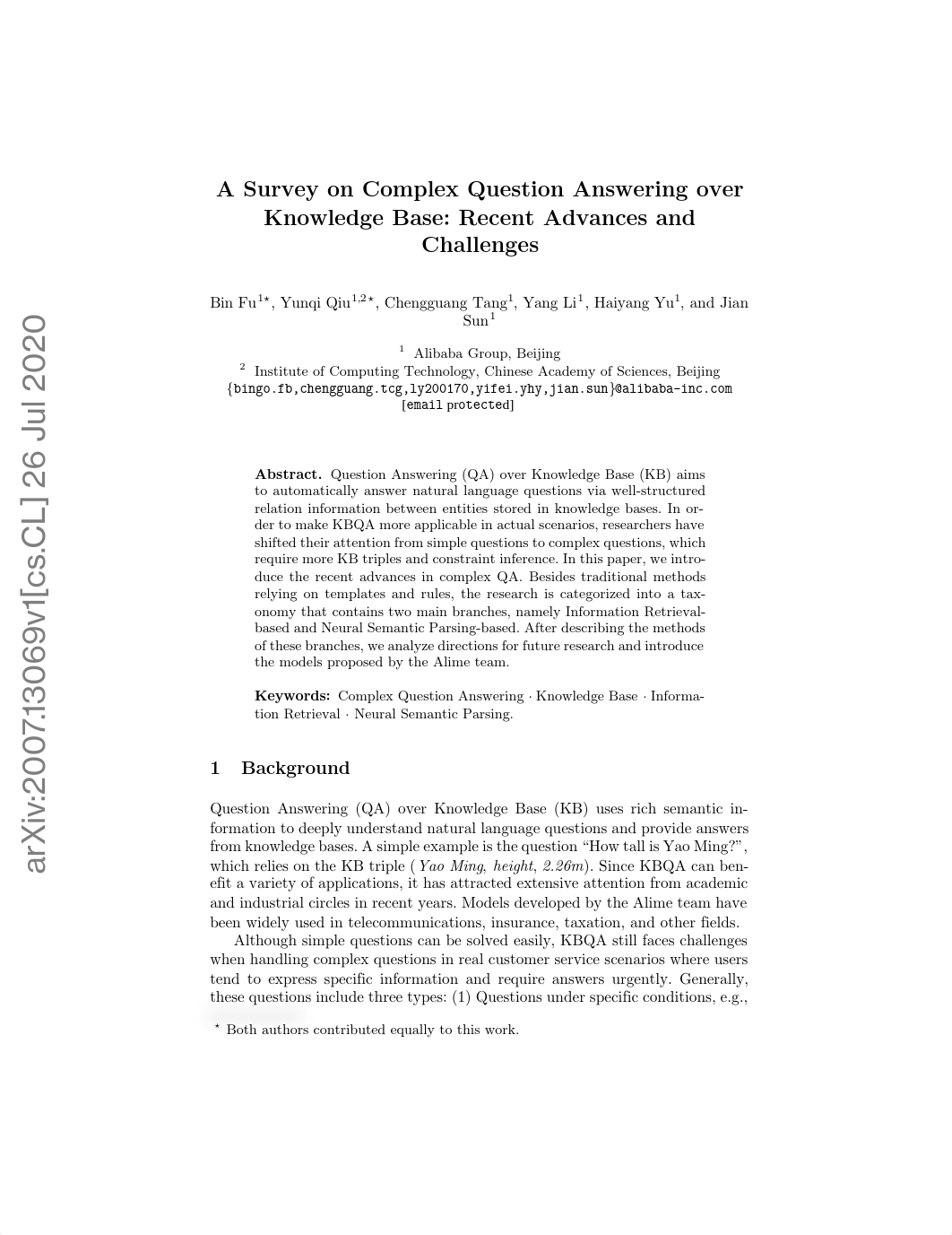 A Survey on Complex Question Answering over Knowledge Base- Recent Advances and Challenges.pdf_daomvv7798f_page1