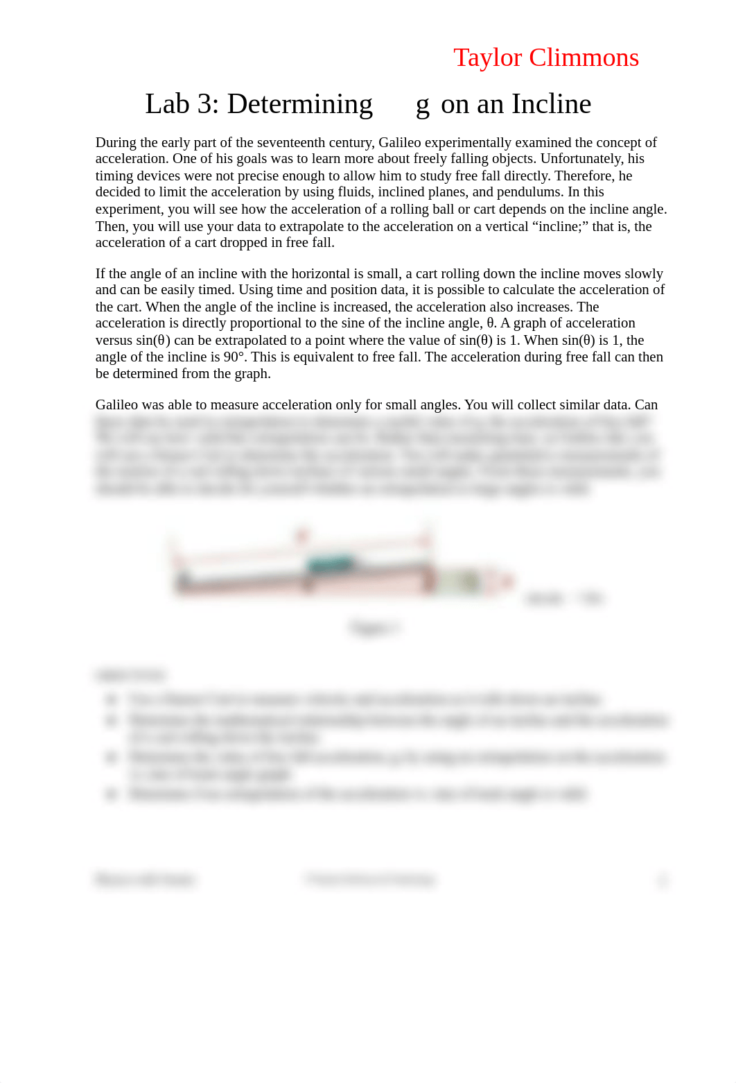 Lab 3 Determining g on an Incline Taylor Climmons.pdf_dap5zv4x223_page1