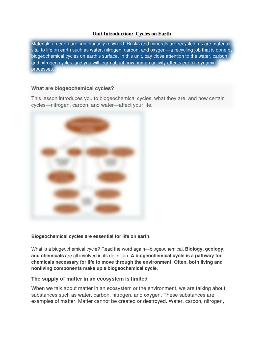 Earth Science 3.01 Cycles on Earth 3.02 Nitrogen cycle 3.03 Carbon Cycle.docx_daprxqfv76m_page1