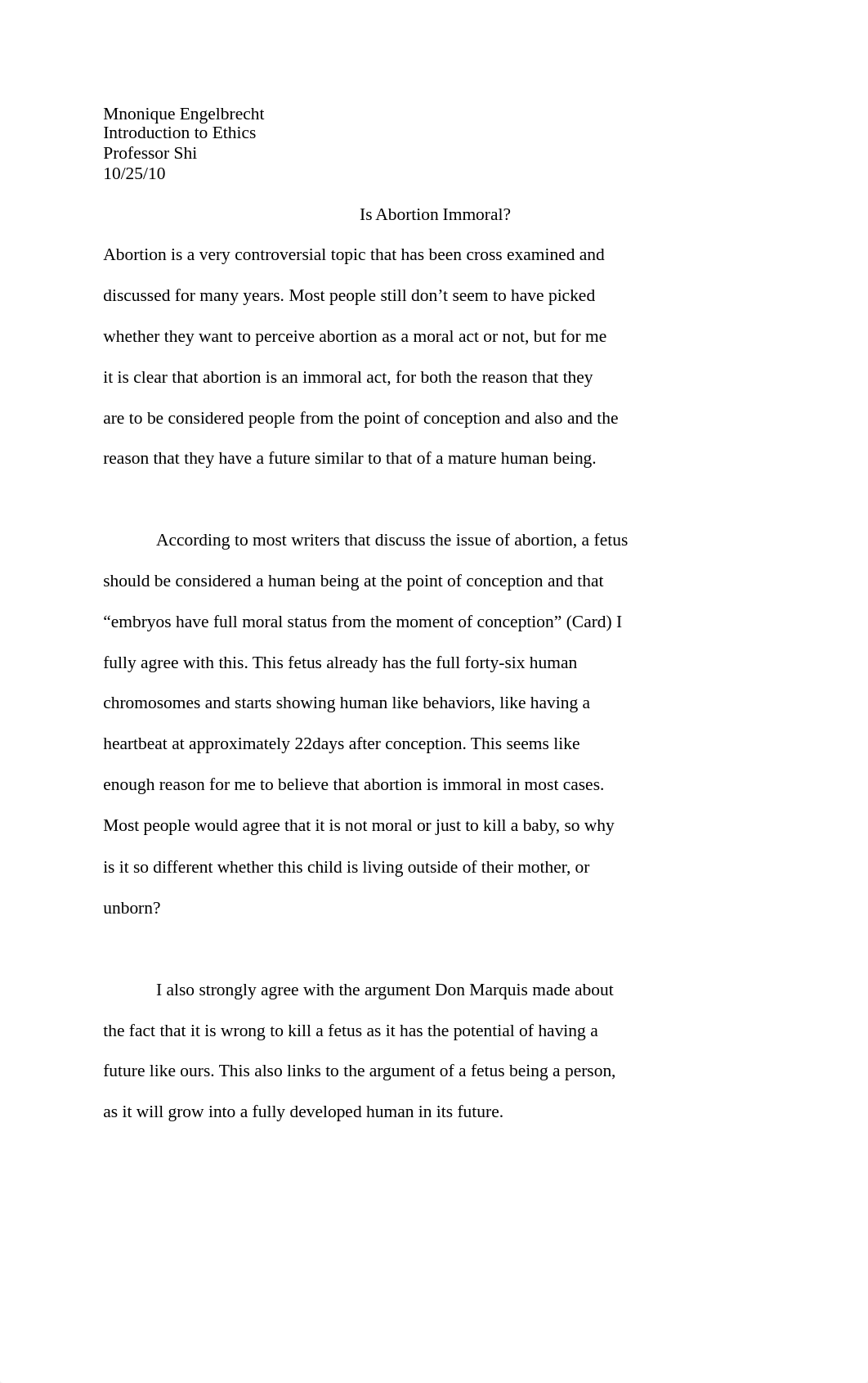 Is Abortion Immoral - Response Paper.docx_dapv6yppr5n_page1