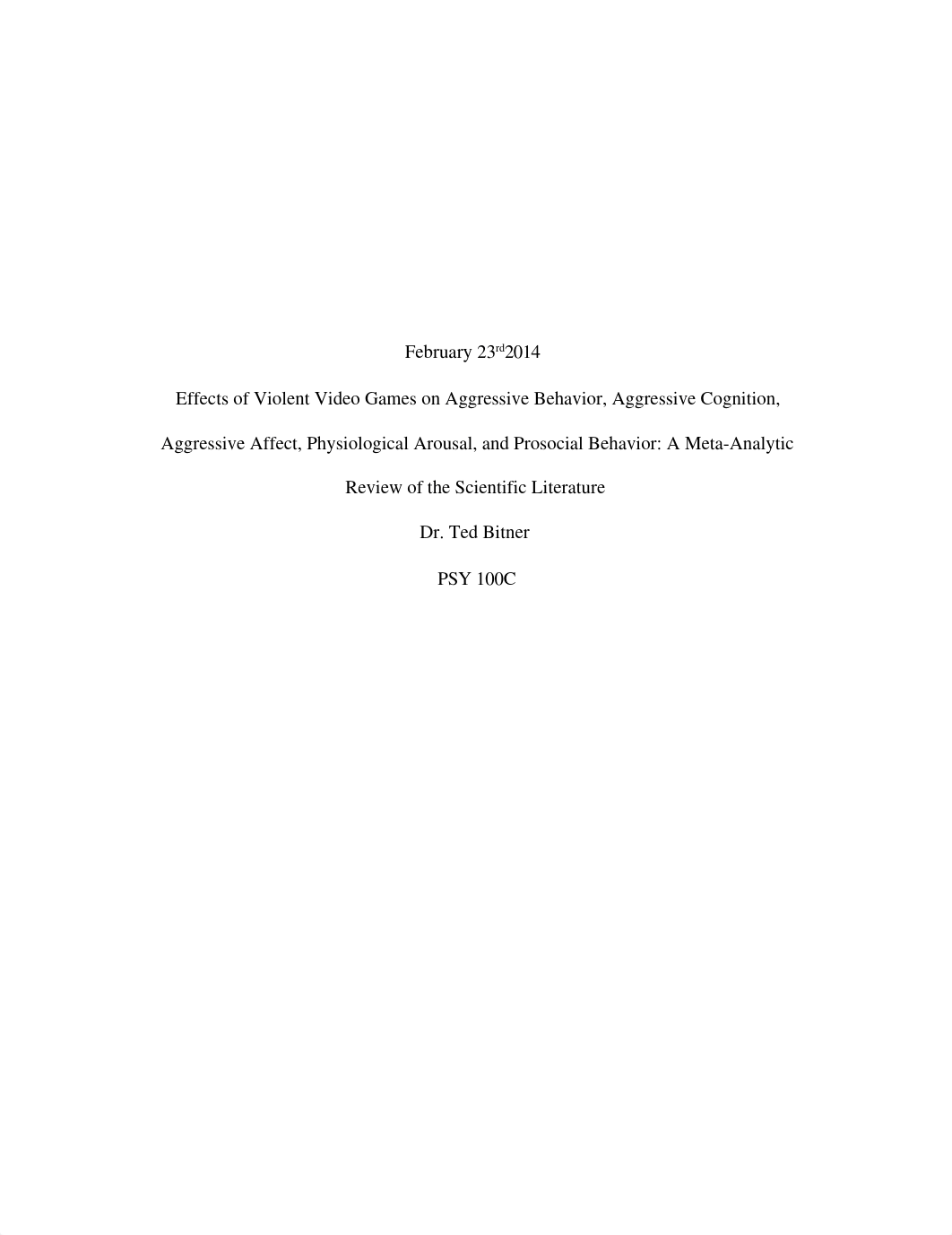 PSY ARTICLE 1 - Effects of Violent Video Games on Aggressive Behavior, Aggressive Cognition, Aggress_daq6nrd4vwi_page1