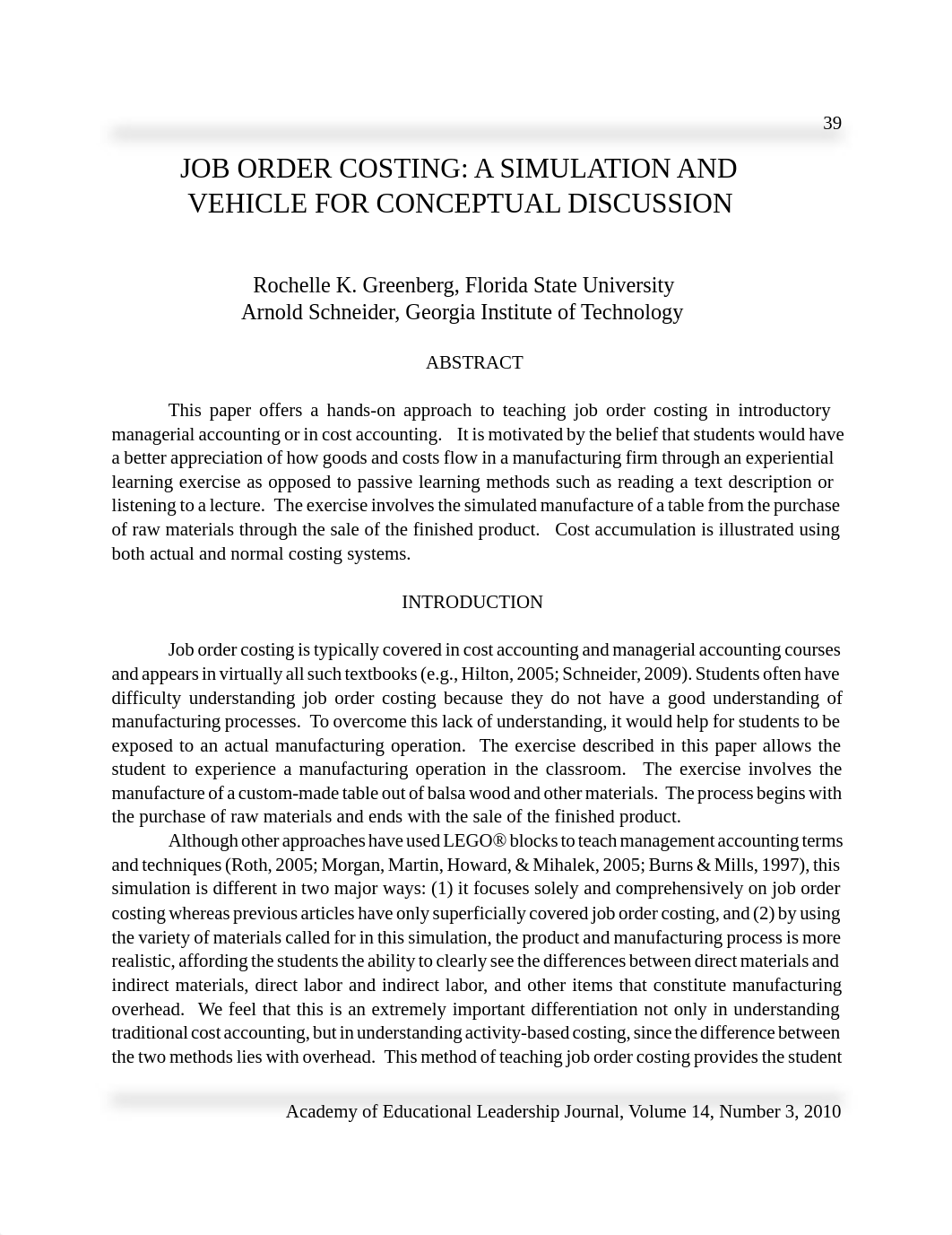 CCC - Greenberg - Job order costing A simulation and vehicle for conceptual discussion - Academy of_daq7cbng1cl_page1