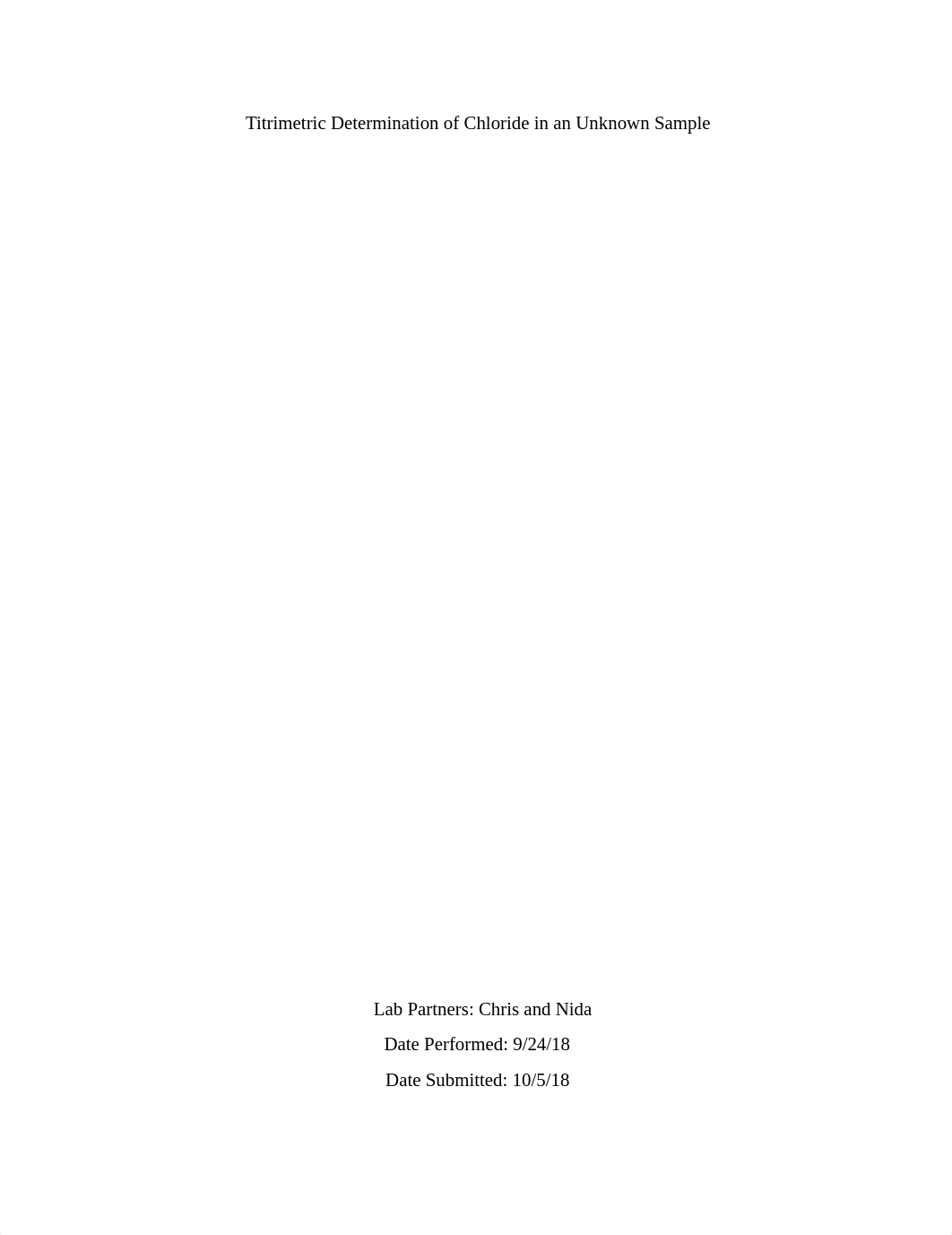 Titrimetric Determination of Chloride in an Unknown Sample.docx_daq7fc4ikej_page1