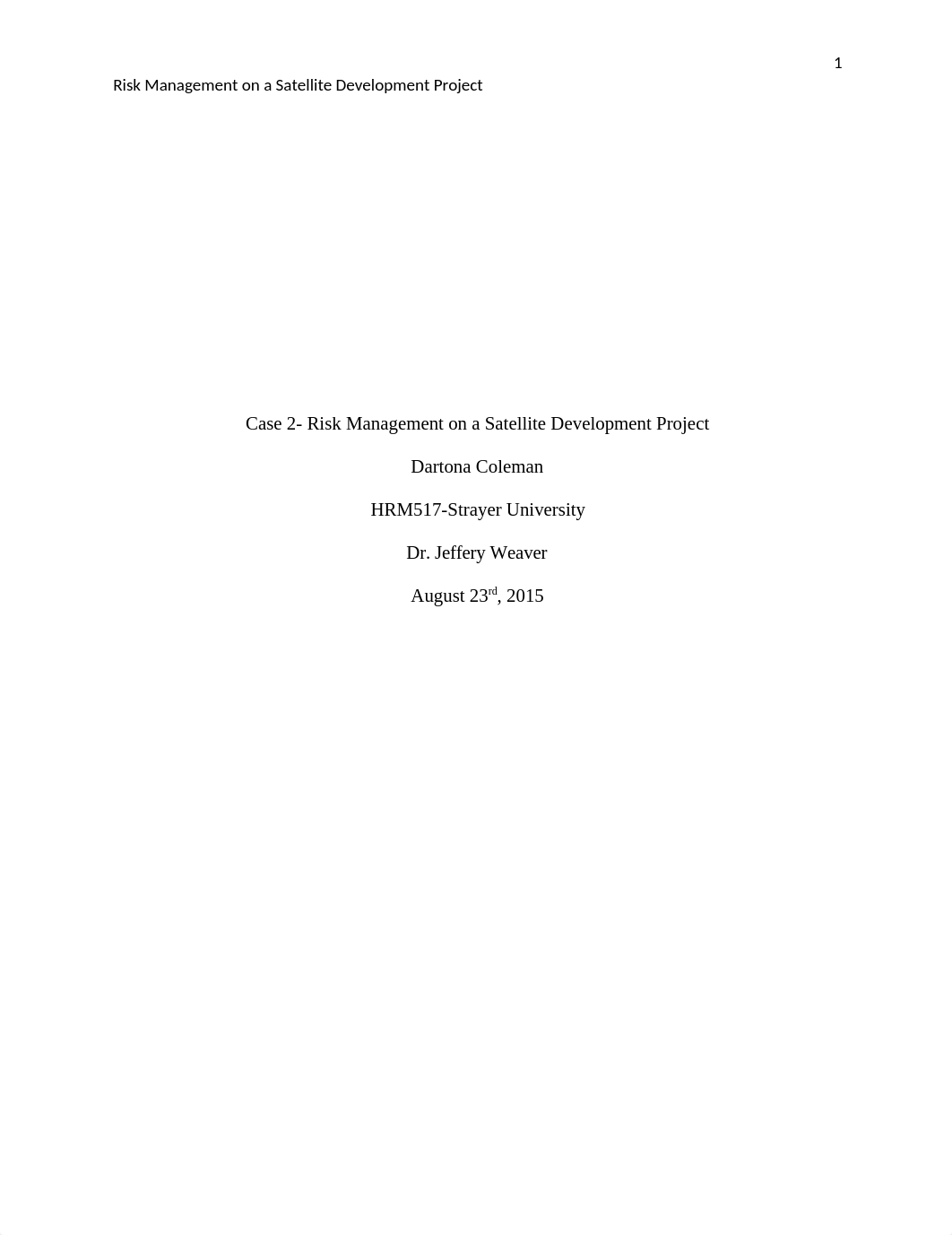 Case Study 3 Risk Manangement on a Satellite Development Project_daqgmjgva6z_page1