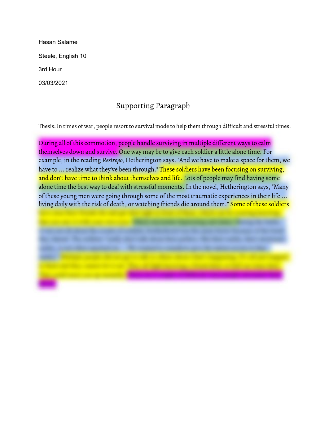 2.4 Writer's Workshop_ Supporting Paragraphs - Hasan Salame 3rd Hour.pdf_daql2qzwapv_page1