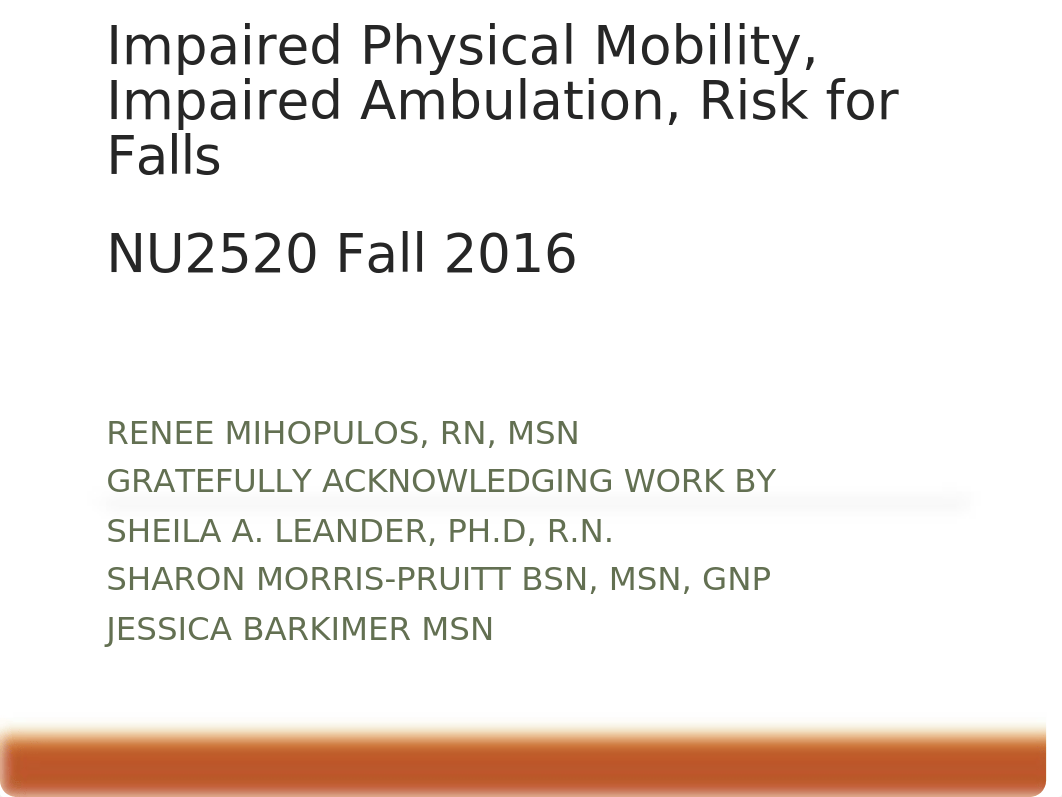 Impaired Physical Mobility & Fall Risk PowerPoint.ppt_daqxmf3fhvh_page1