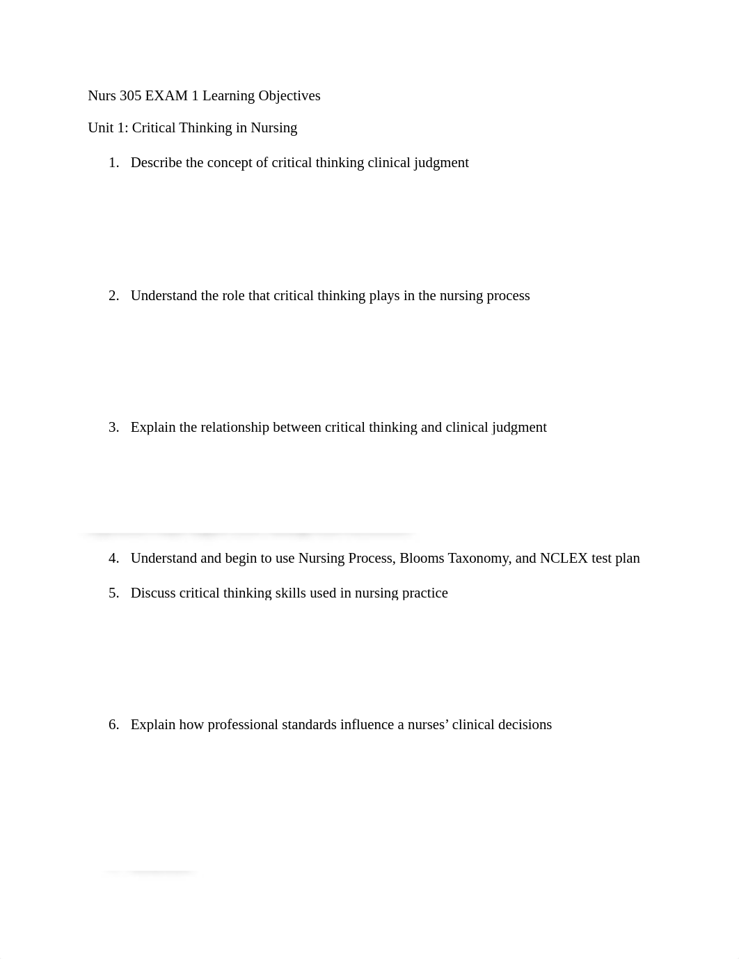 Nurs 305 EXAM 1 Learning Objectives.docx_dar40bxwjim_page1