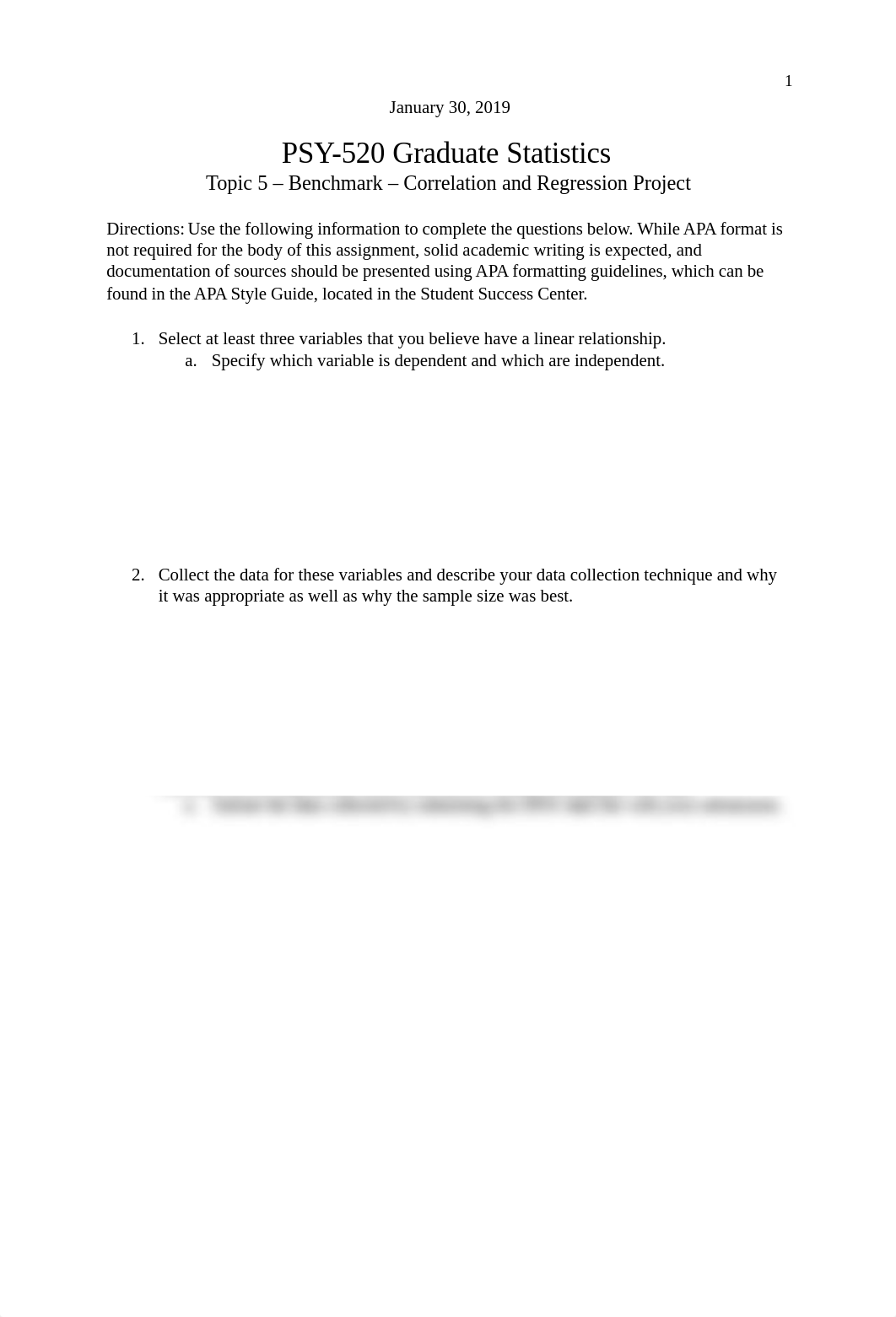 PSY 520 Topic 5 Benchmark 2, Correlation and Regression.doc_dara8d7kfad_page1