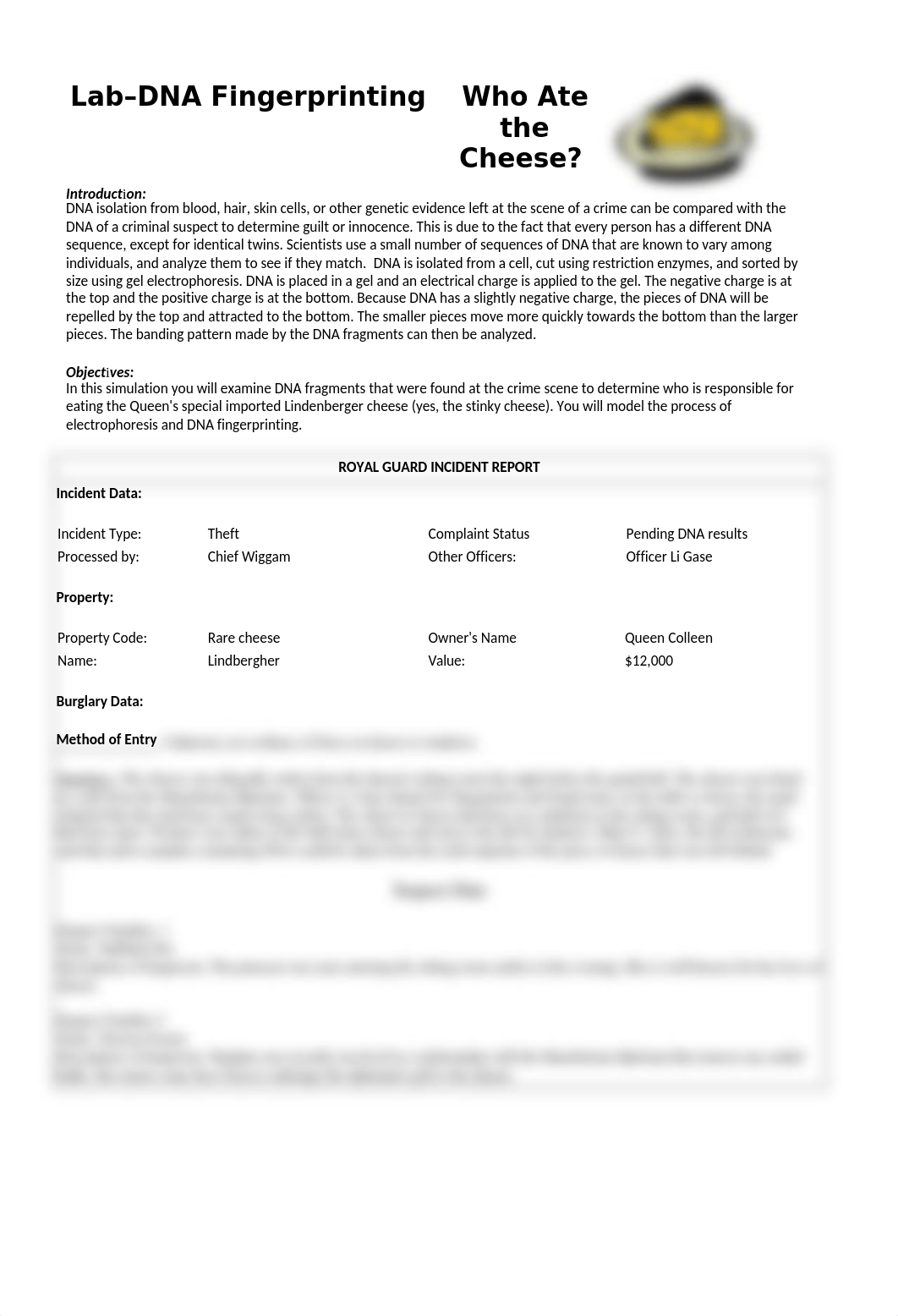 DNA fingerprinting who ate the cheese.doc_dartskqjbma_page1