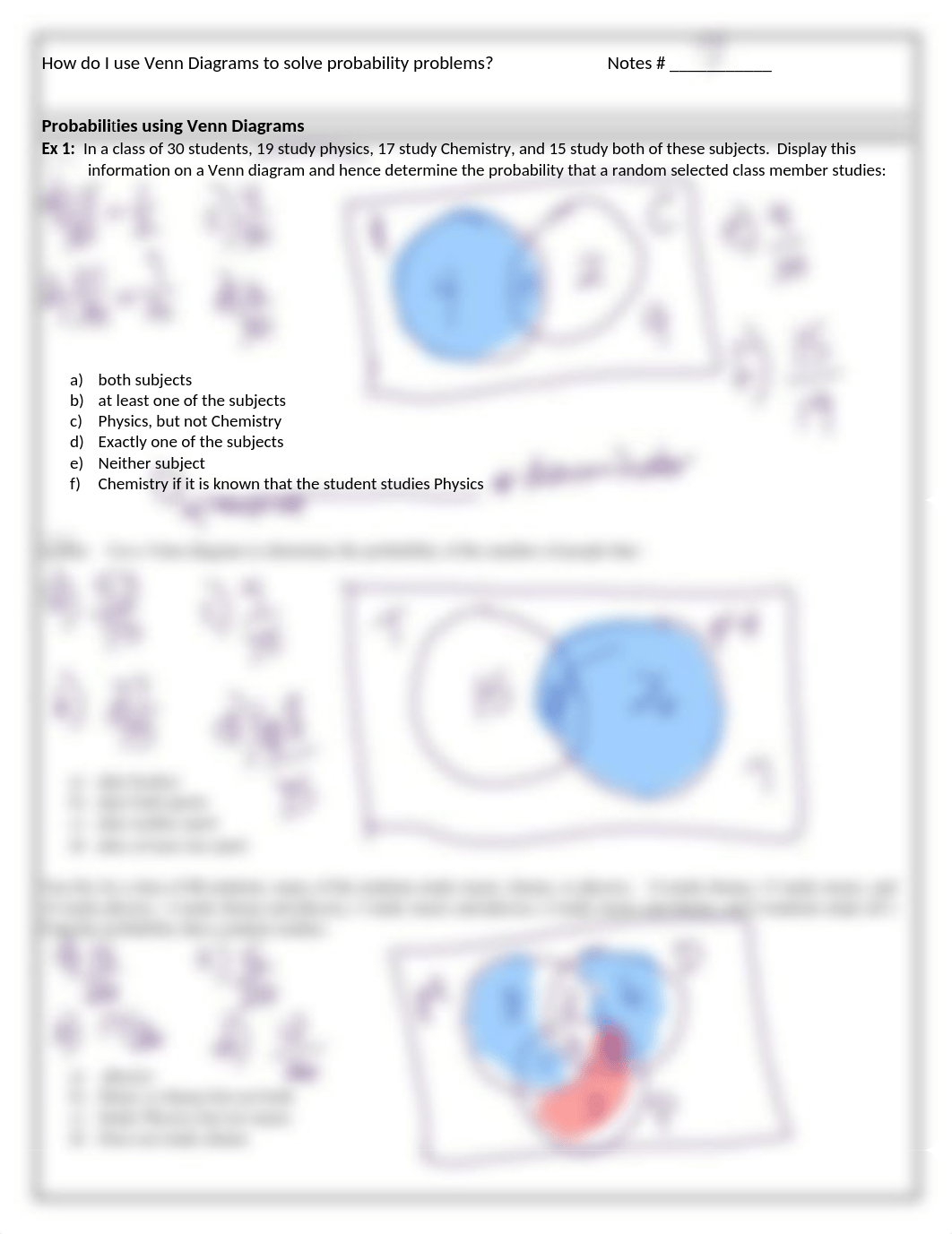 10-13 filled in Unit 2 Lesson 2 Probabilities using Venn Diagrams_dasir41rwnm_page1