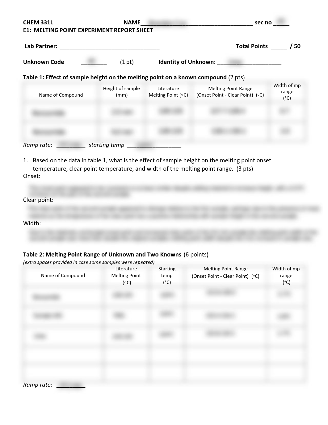 Cox, Brandon - E1 Melting Point Report Sheet.pdf_dasp069z17x_page1