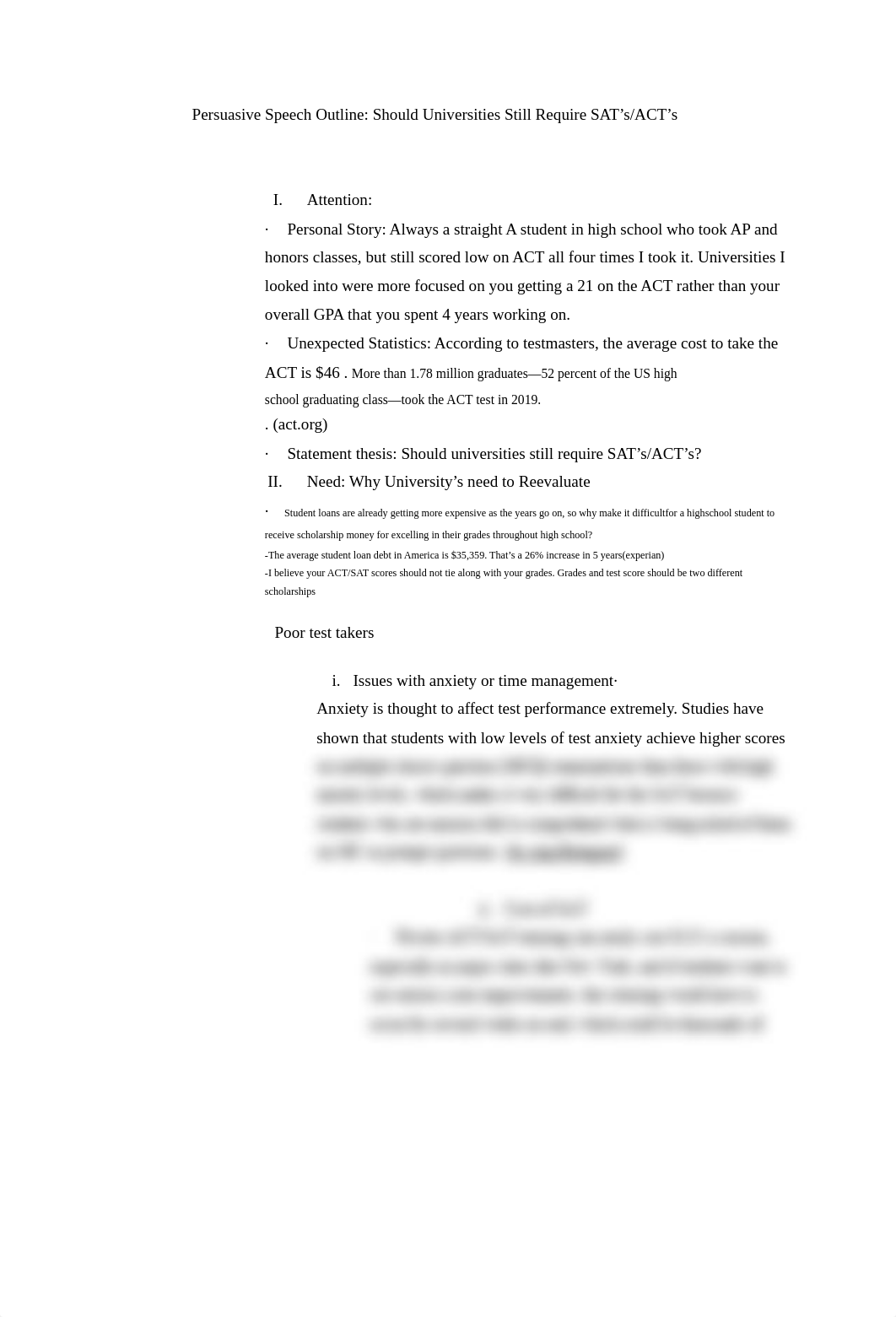 Persuasive Speech Outline_ Should Universities Still Require SAT's_ACT's.pdf_dasumxpd5uq_page1