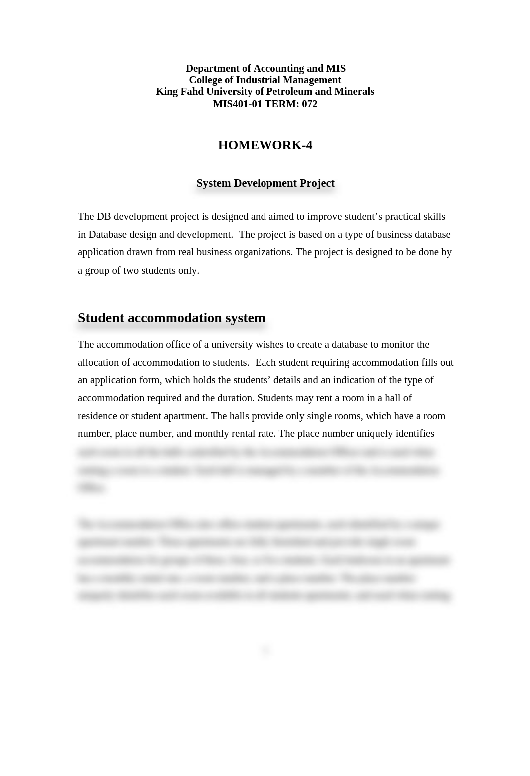 HOMEWORK-4 Student Accommodation System_dasv3vipdf6_page1