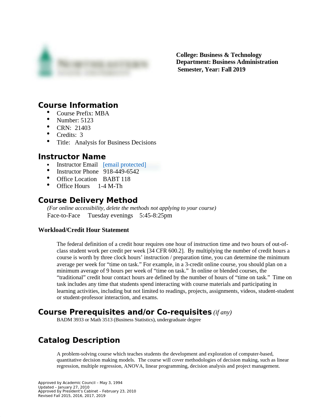 MBA 5123 Analysis for Bus Decisions Fall 2019 Syllabus (1).docx_daszjc3qcqn_page1