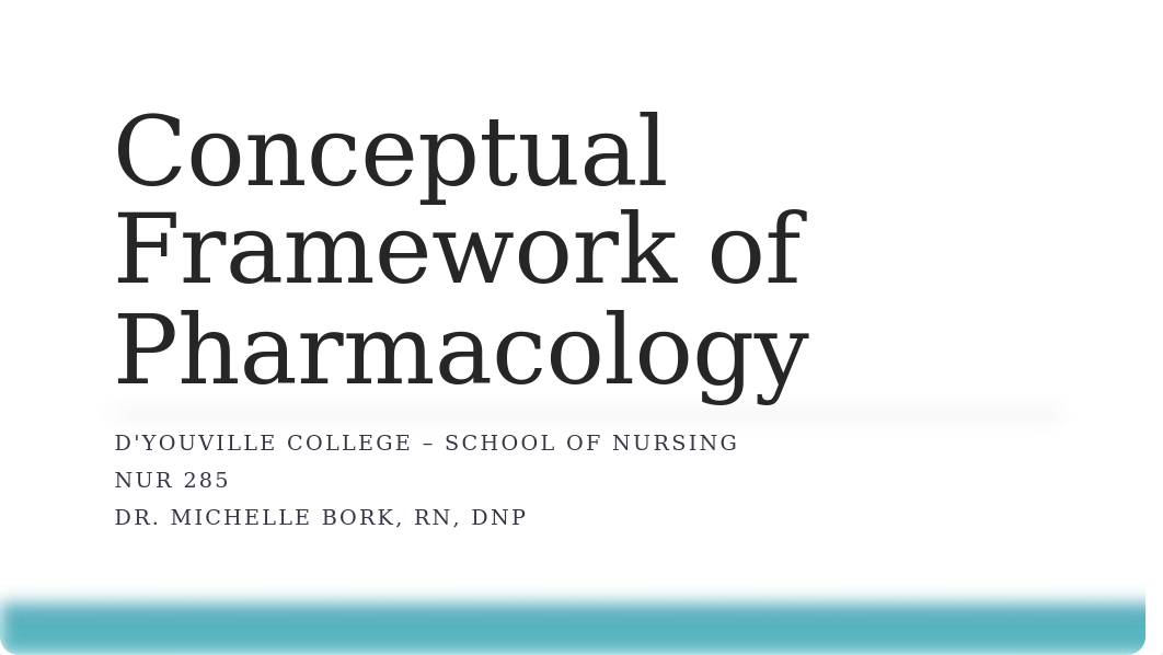 NUR 285 Conceptual Framework of Pharmacology (Student)-2.pptx_dat38psa8g0_page1