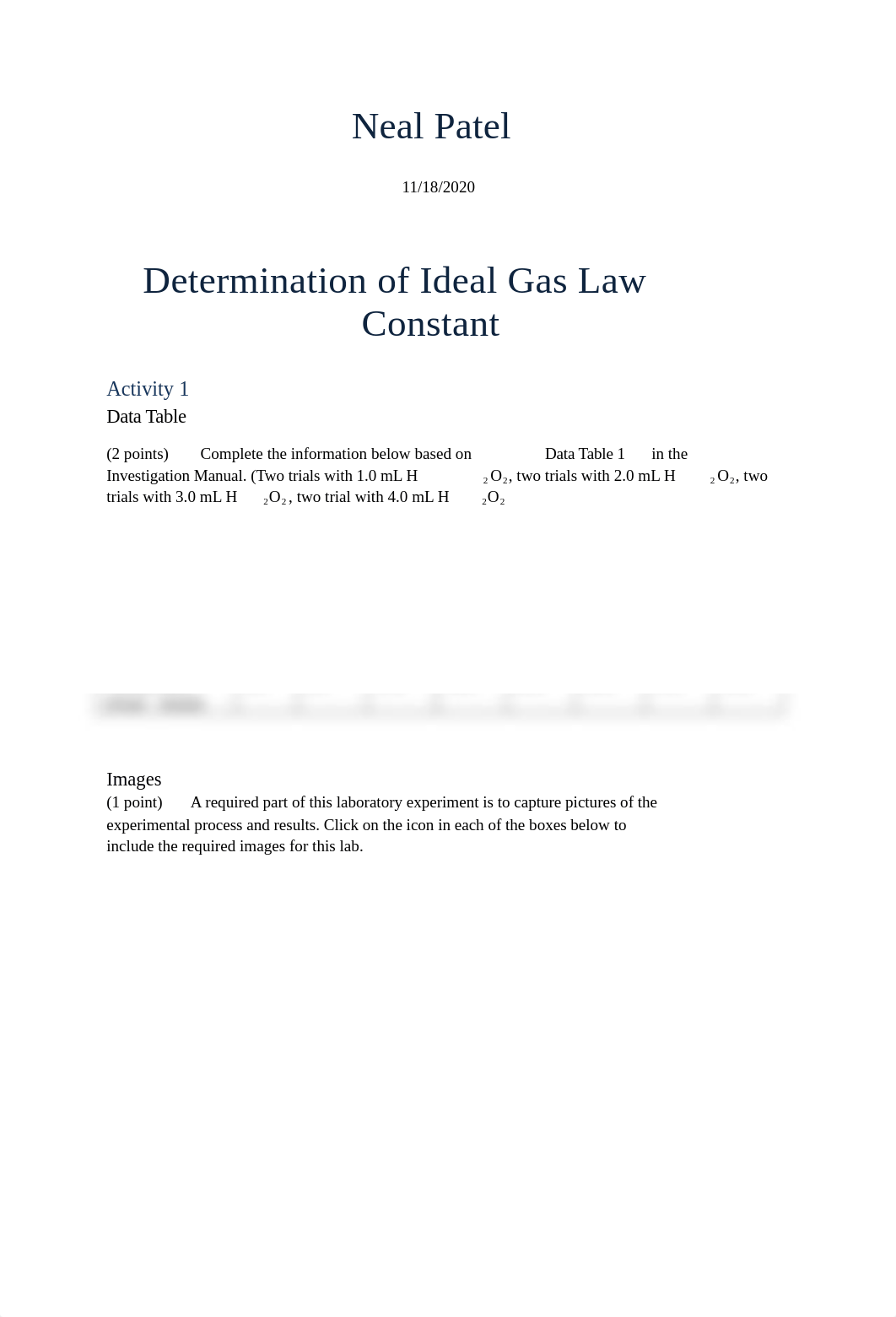 Neal Patel Determination of Ideal Gas Law Constant Lab Report.docx_dat4tlhbrkd_page1