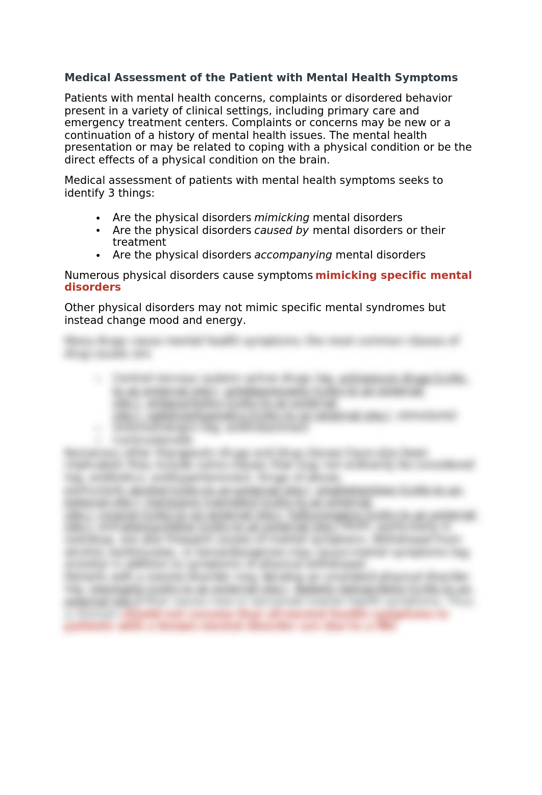 NU 334 Medical Assessment of the Patient with Mental Health Symptoms.docx_dat85zv4ava_page1