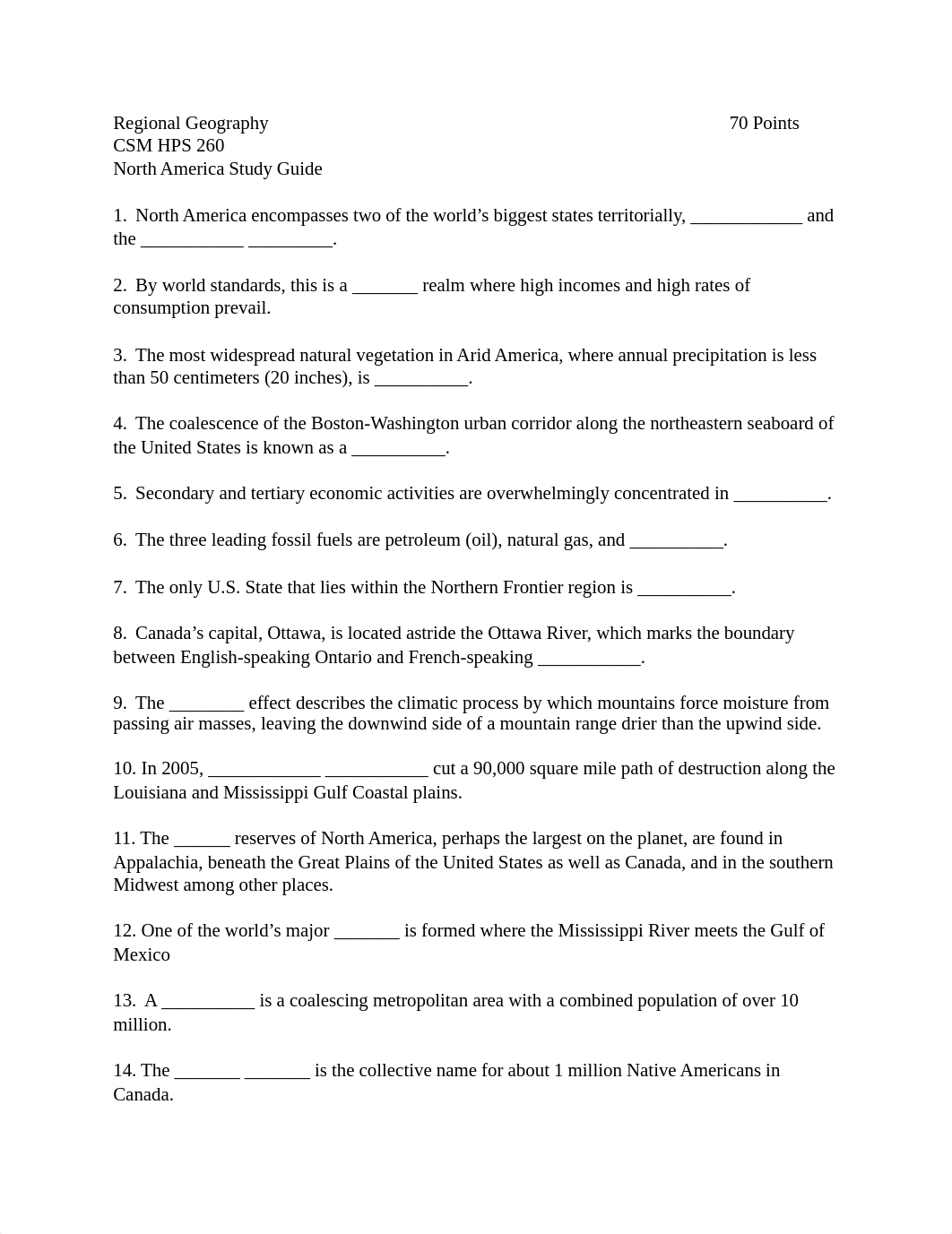 North America Study Guide.docx_datfrprp9jd_page1